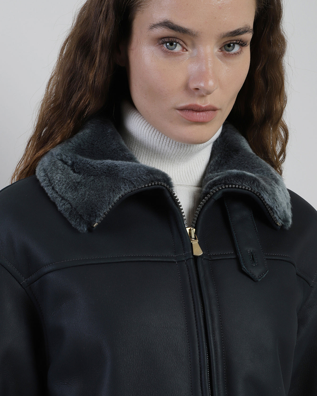 GIUBBINO IN PELLE SHEARLING NAPPATO