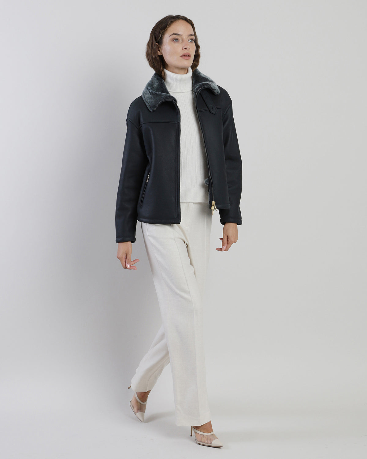 GIUBBINO IN PELLE SHEARLING NAPPATO alternative