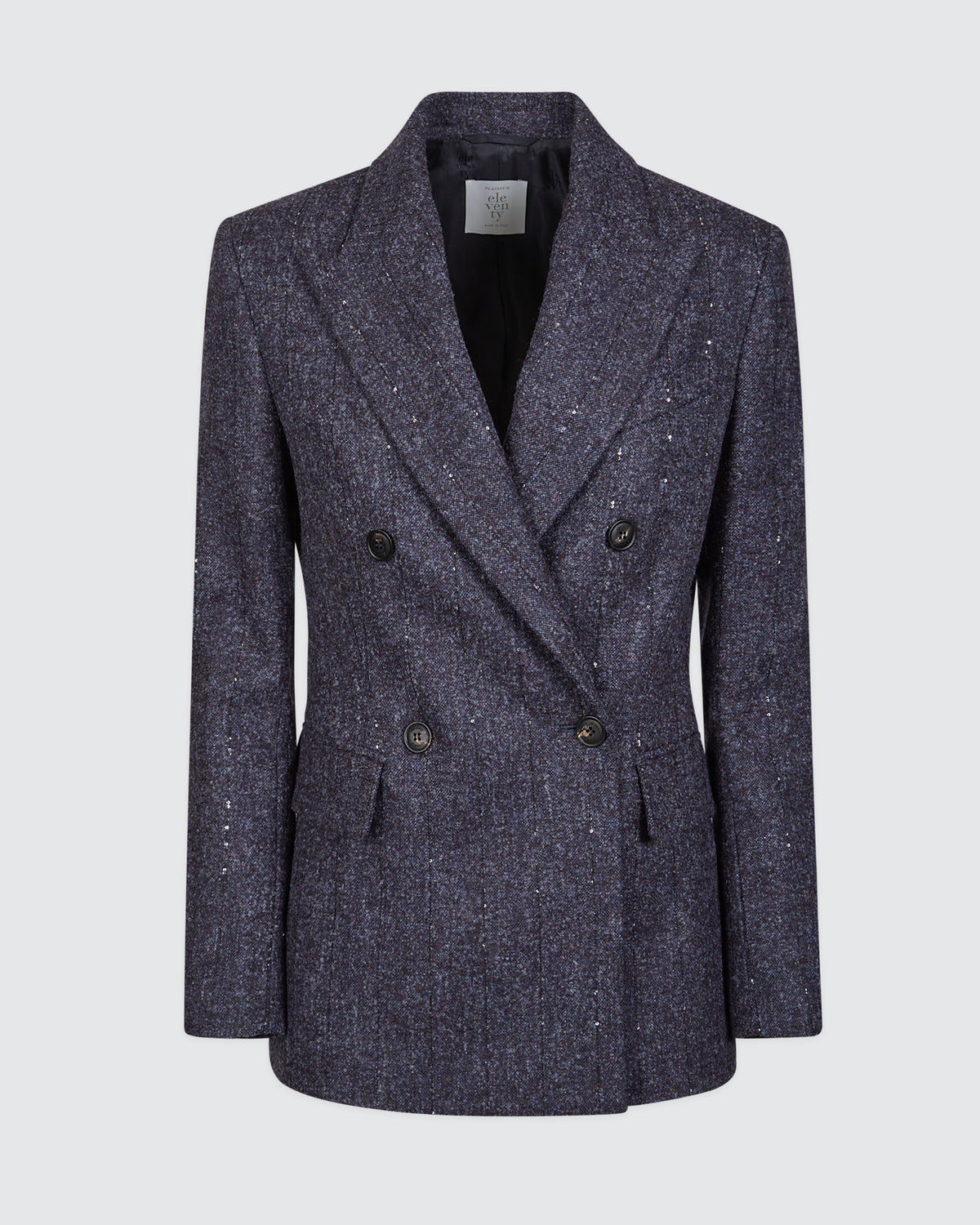 DOUBLE-BREASTED BABY ALPACA WOOL STRETCH JACKET