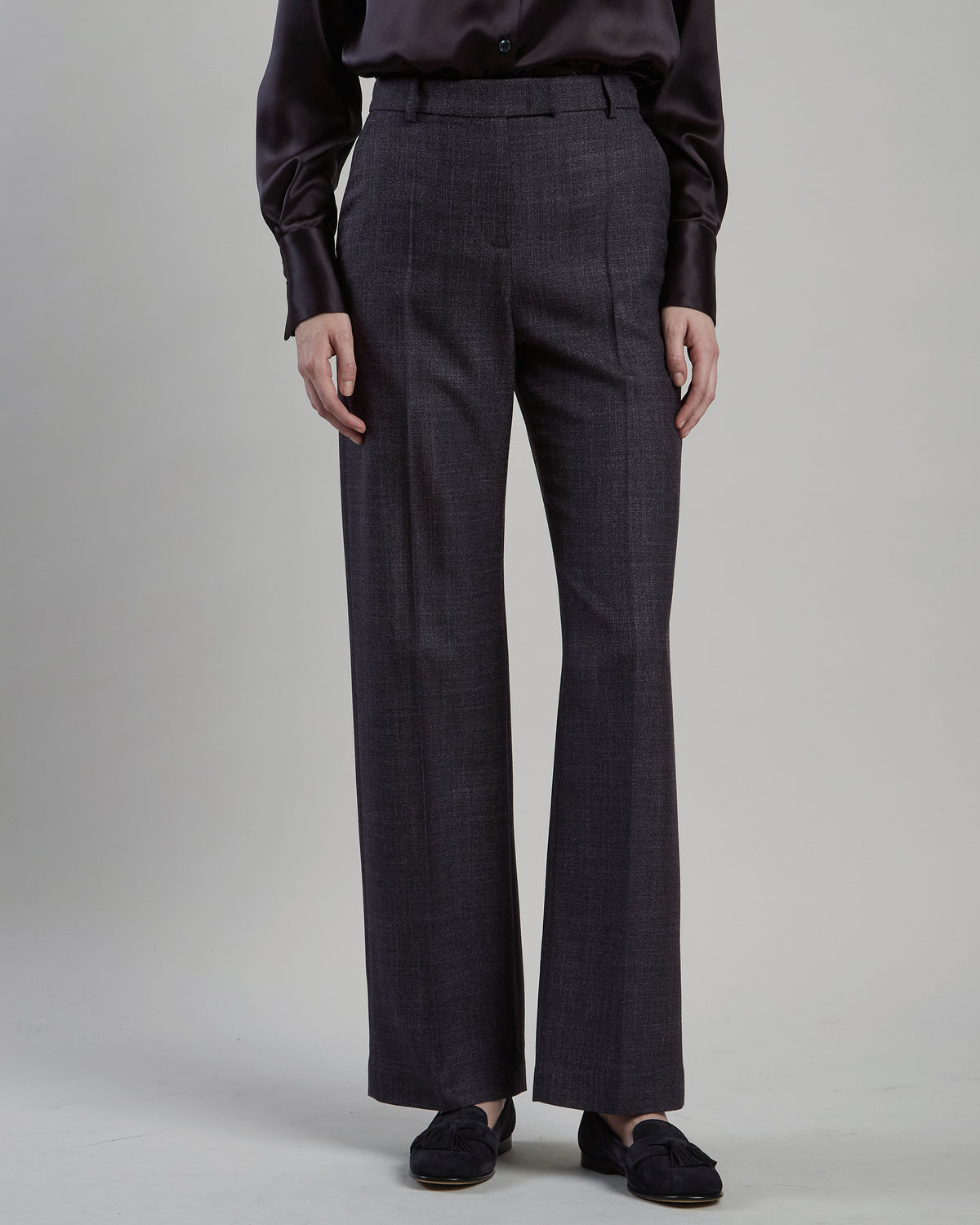 WOOL SILK TROUSERS
