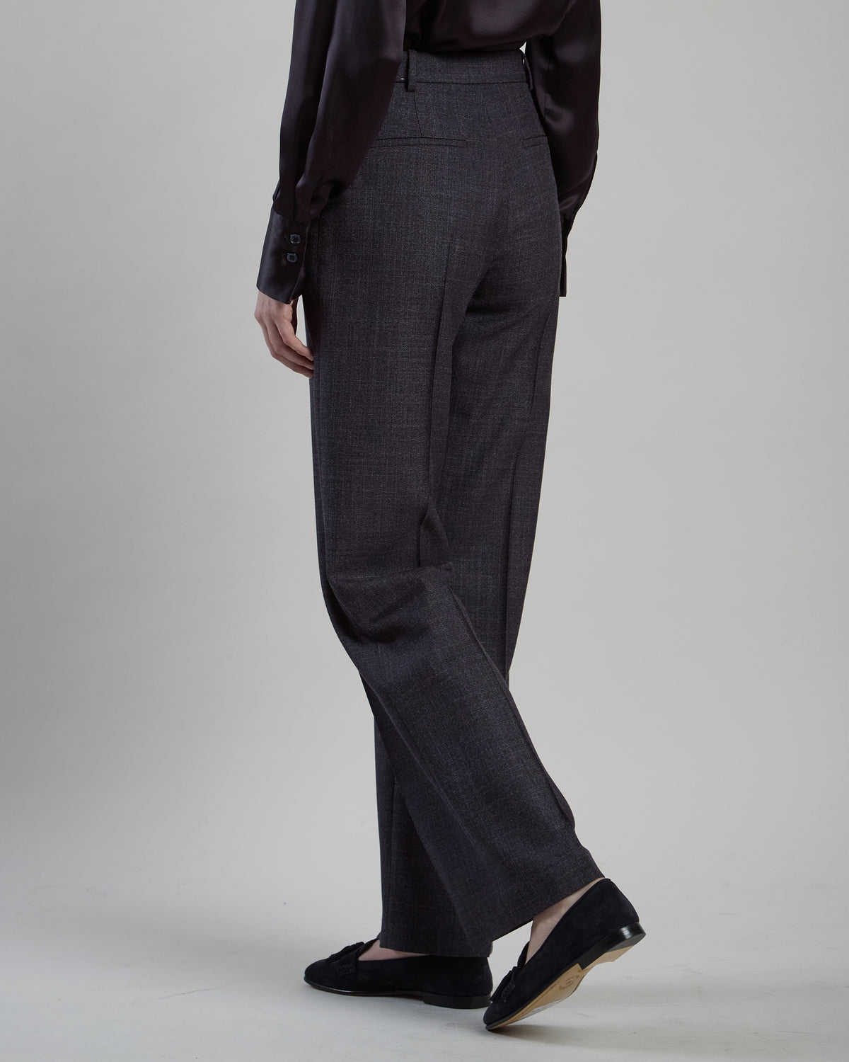 WOOL SILK TROUSERS