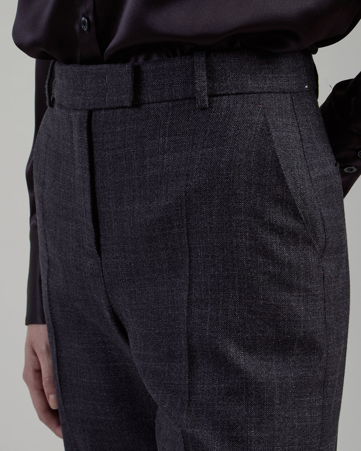 WOOL SILK TROUSERS