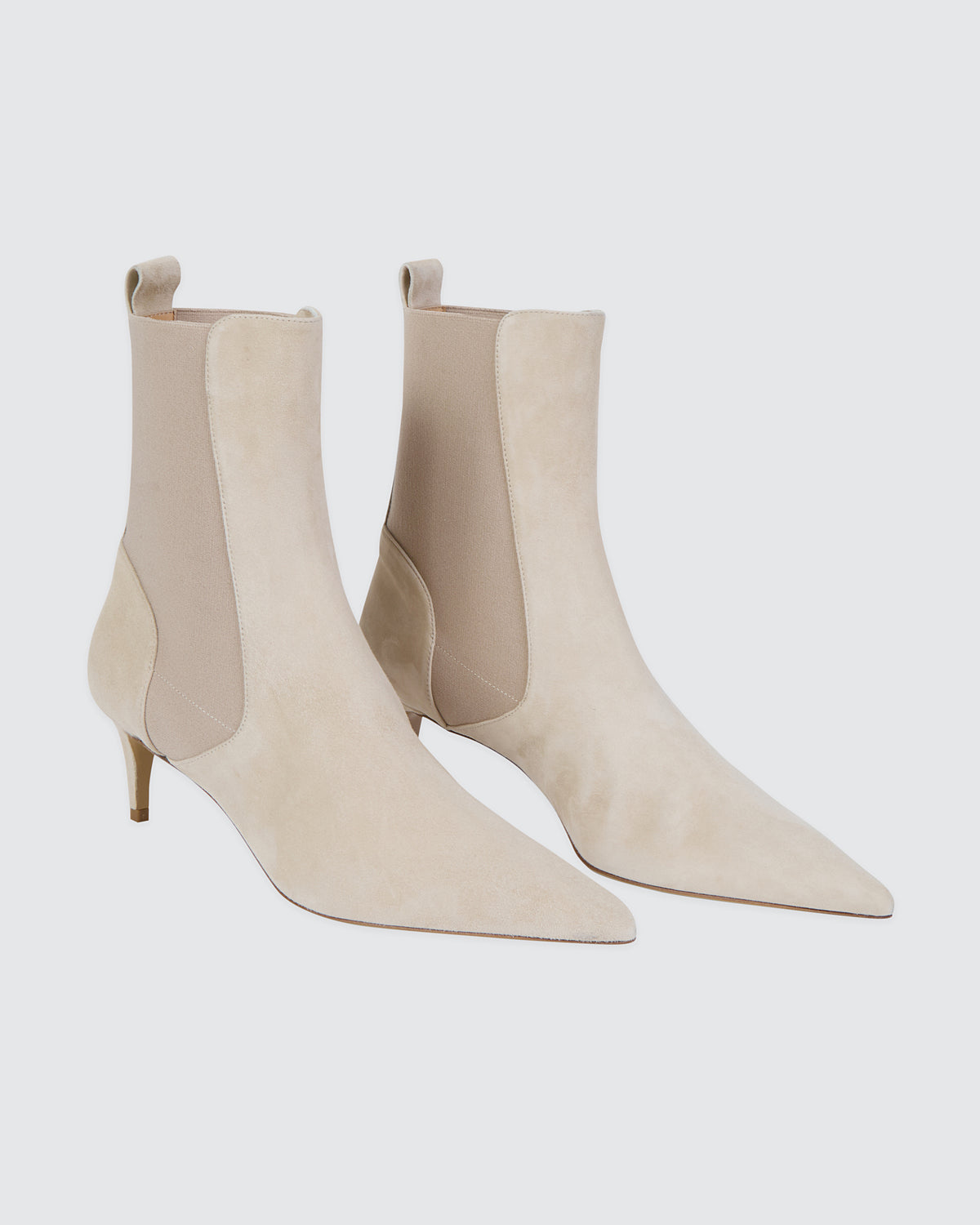 LAMBSKIN SUEDE ANKLE BOOTS