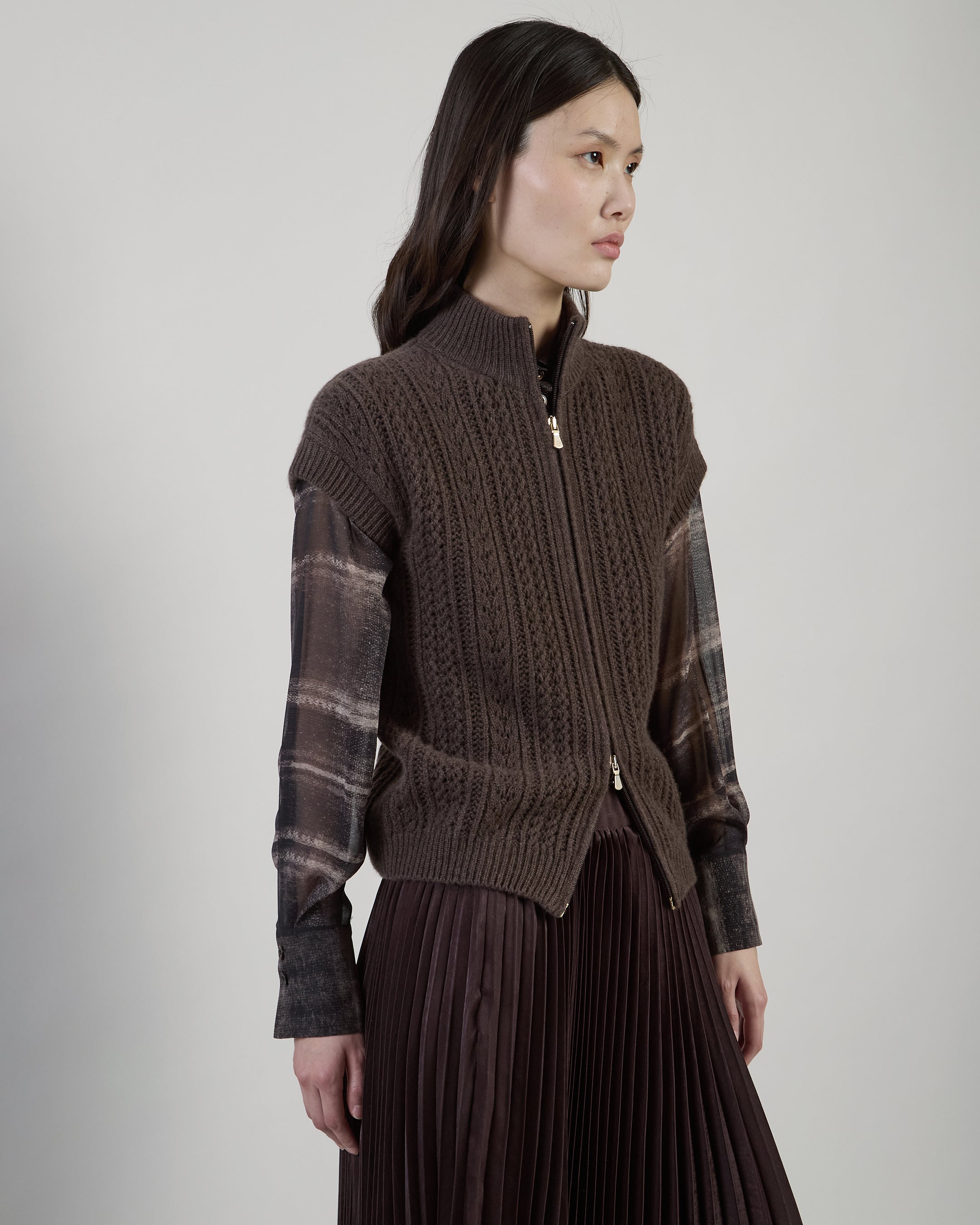 MAGLIA FULL ZIP CASHMERE