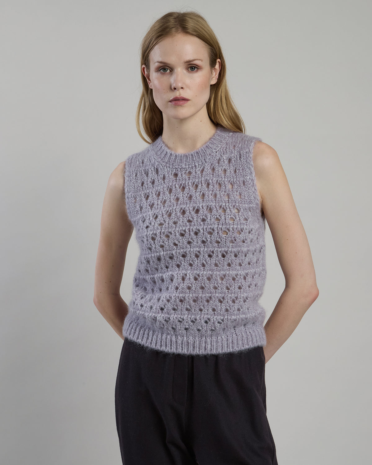 MAGLIA SMANICATA KID MOHAIR SETA
