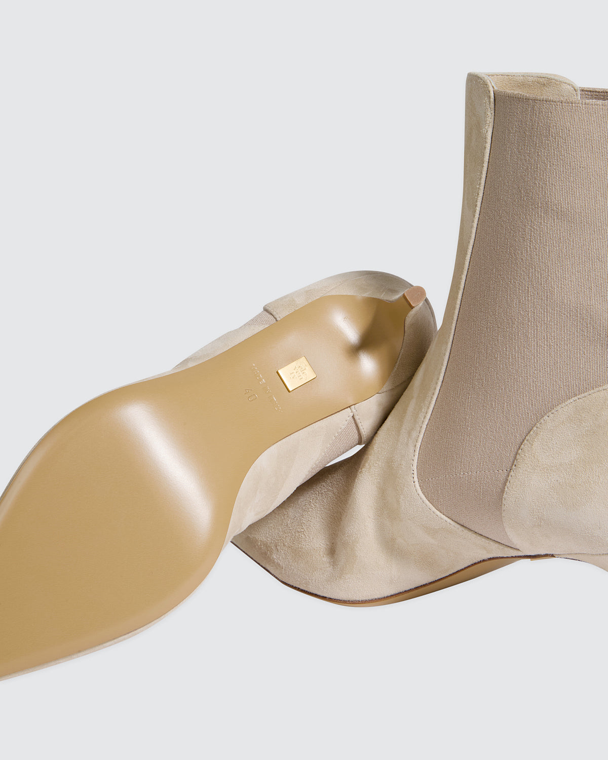LAMBSKIN SUEDE ANKLE BOOTS