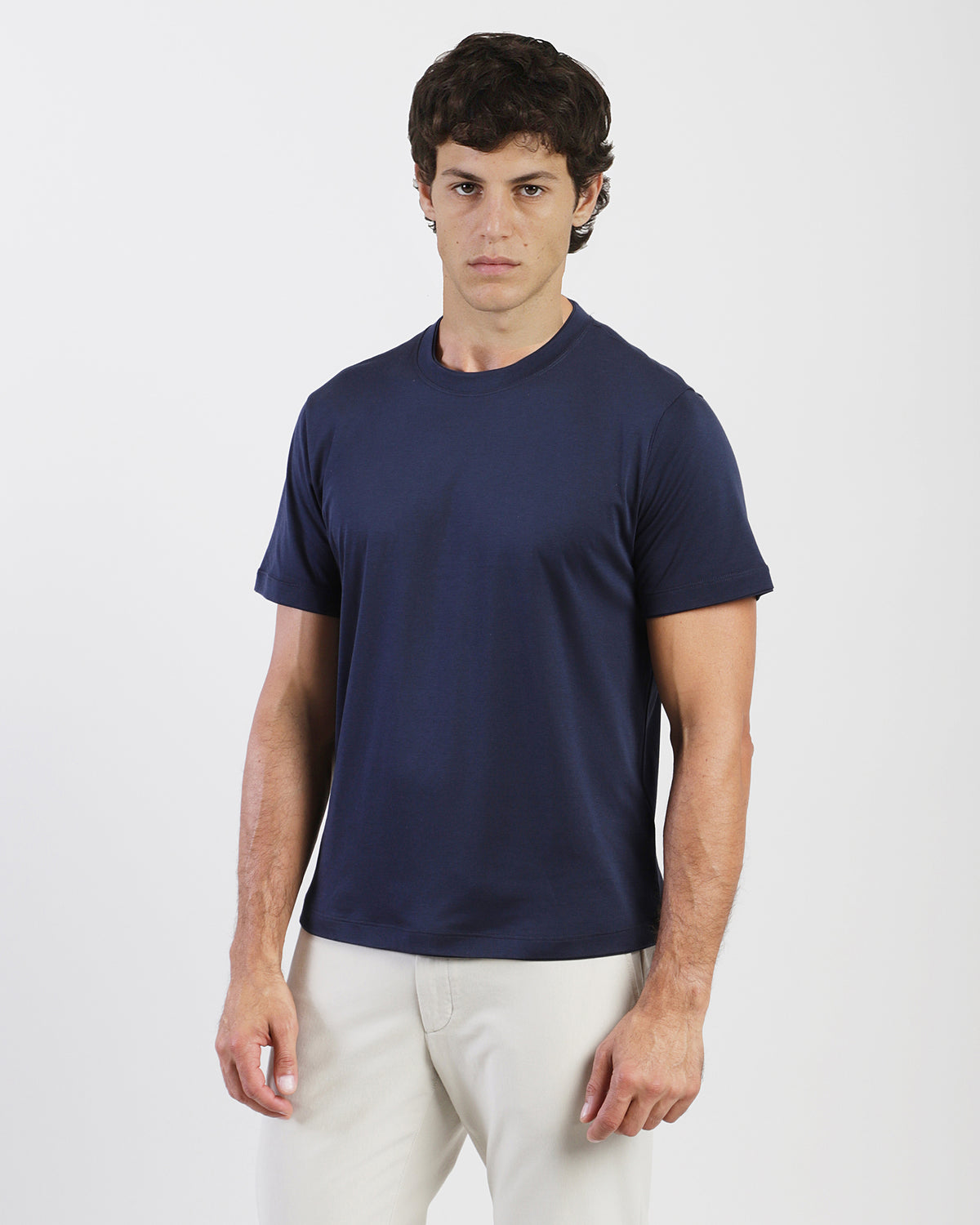 T-SHIRT GIROCOLLO MODAL COTONE