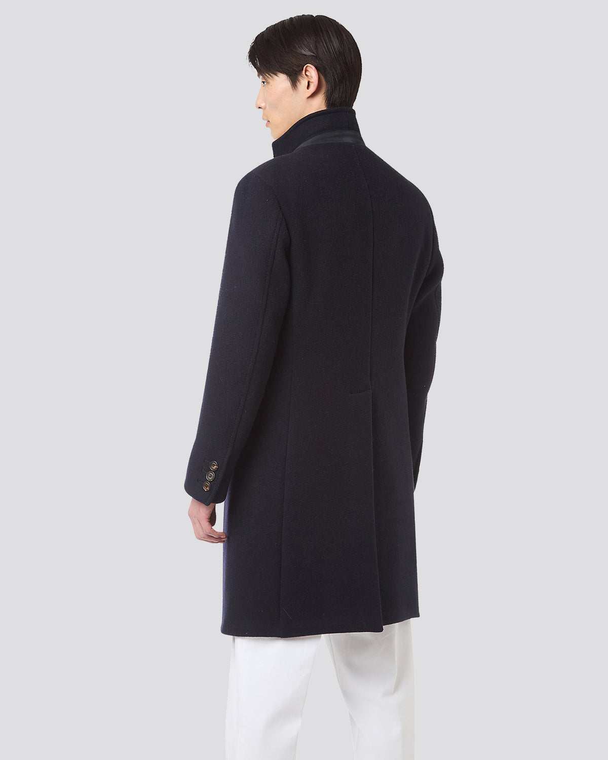 Cashmere wool double -breasted coat