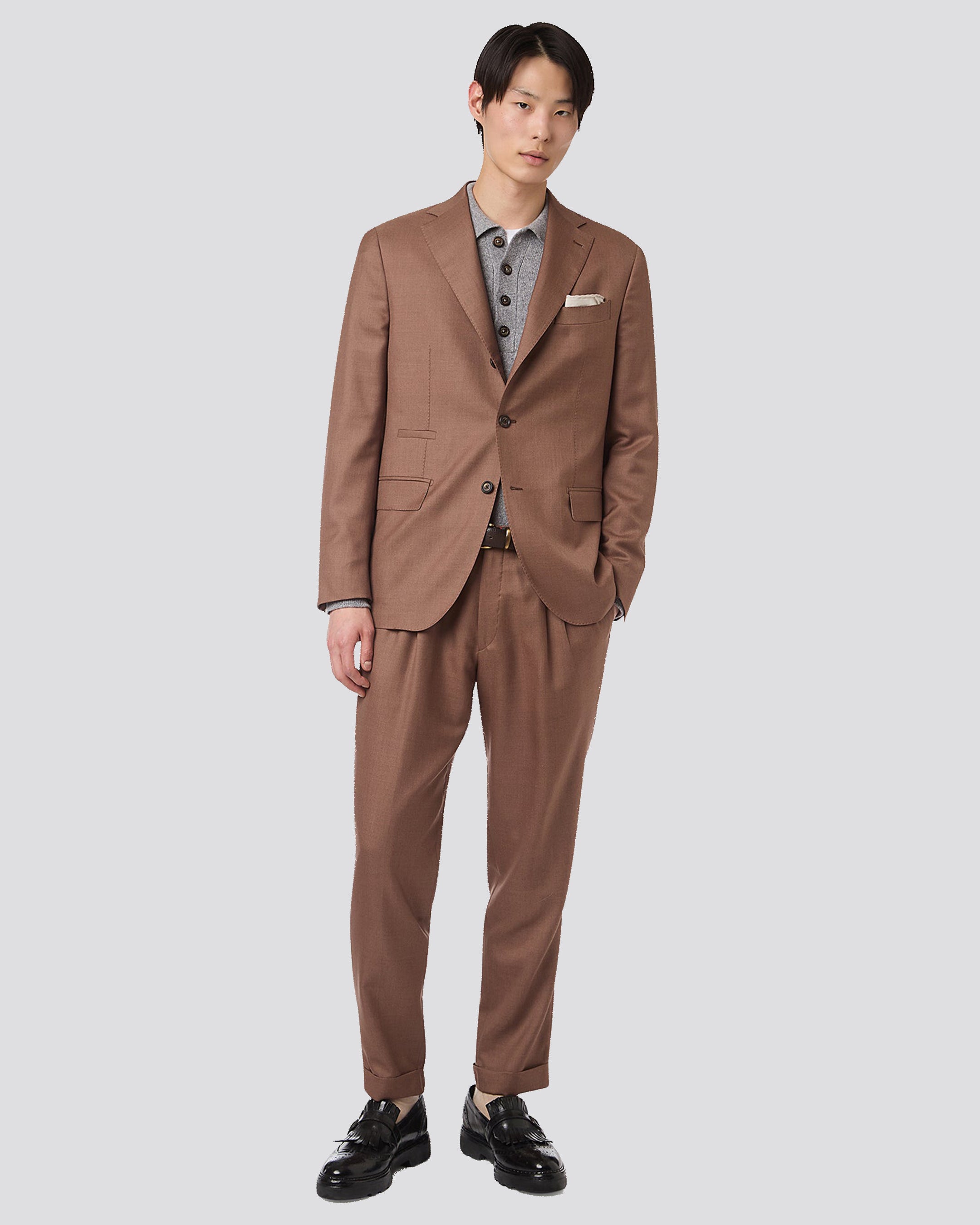 SINGLE BREASTED SUIT WITH PENCED PANTS