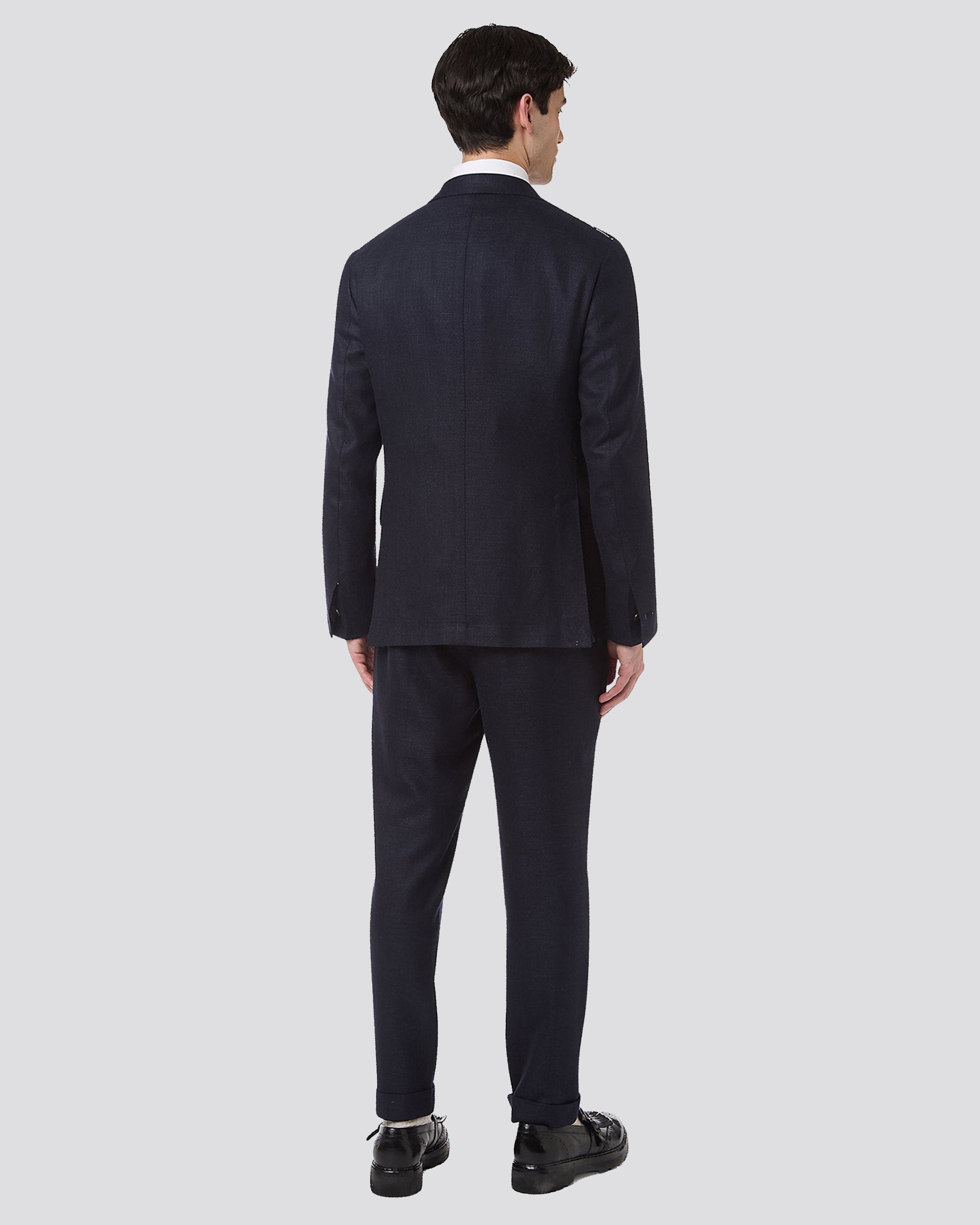 SINGLE BREASTED SUIT WITH PENCED PANTS - 3