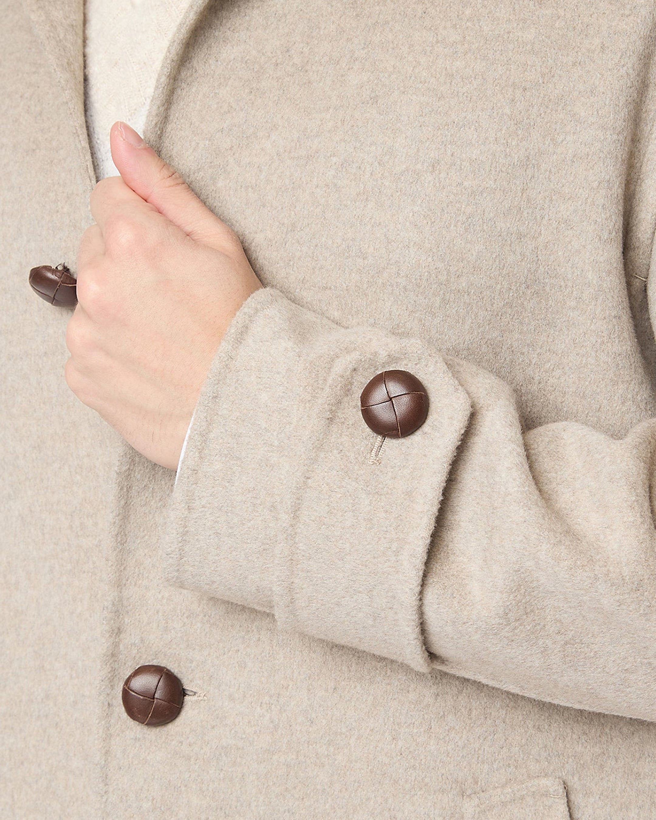 Cashmere single -breasted coat - 4