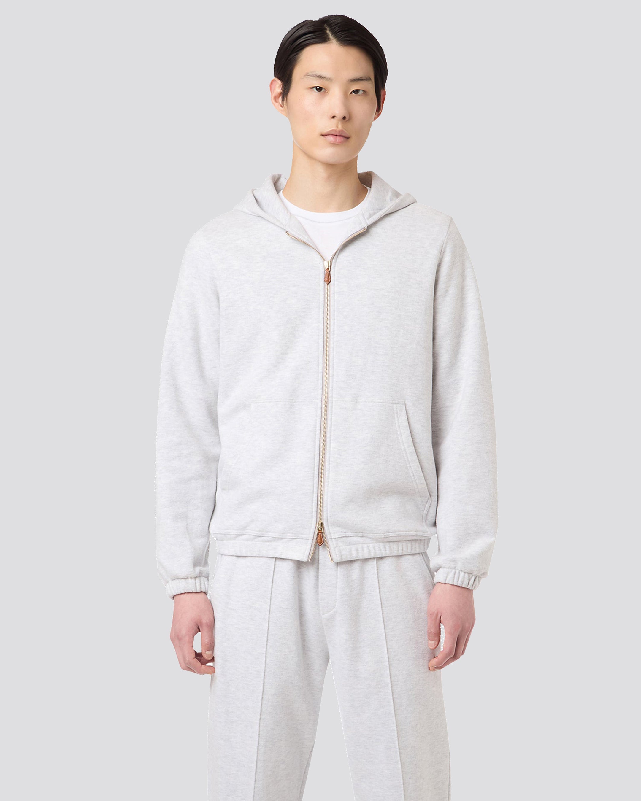 Full Zip cotton cotton silk sweatshirt - 1