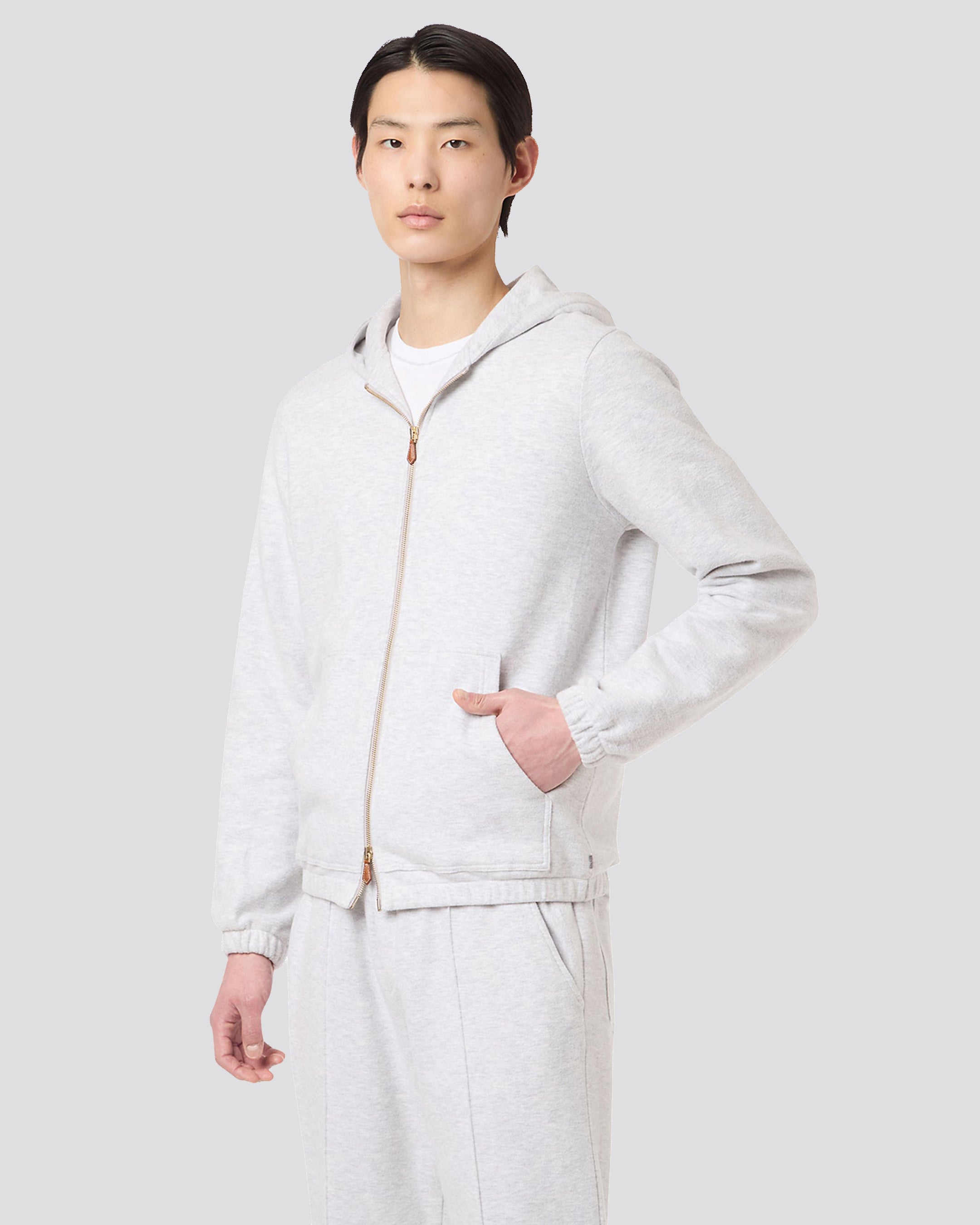 Full Zip cotton cotton silk sweatshirt - 3
