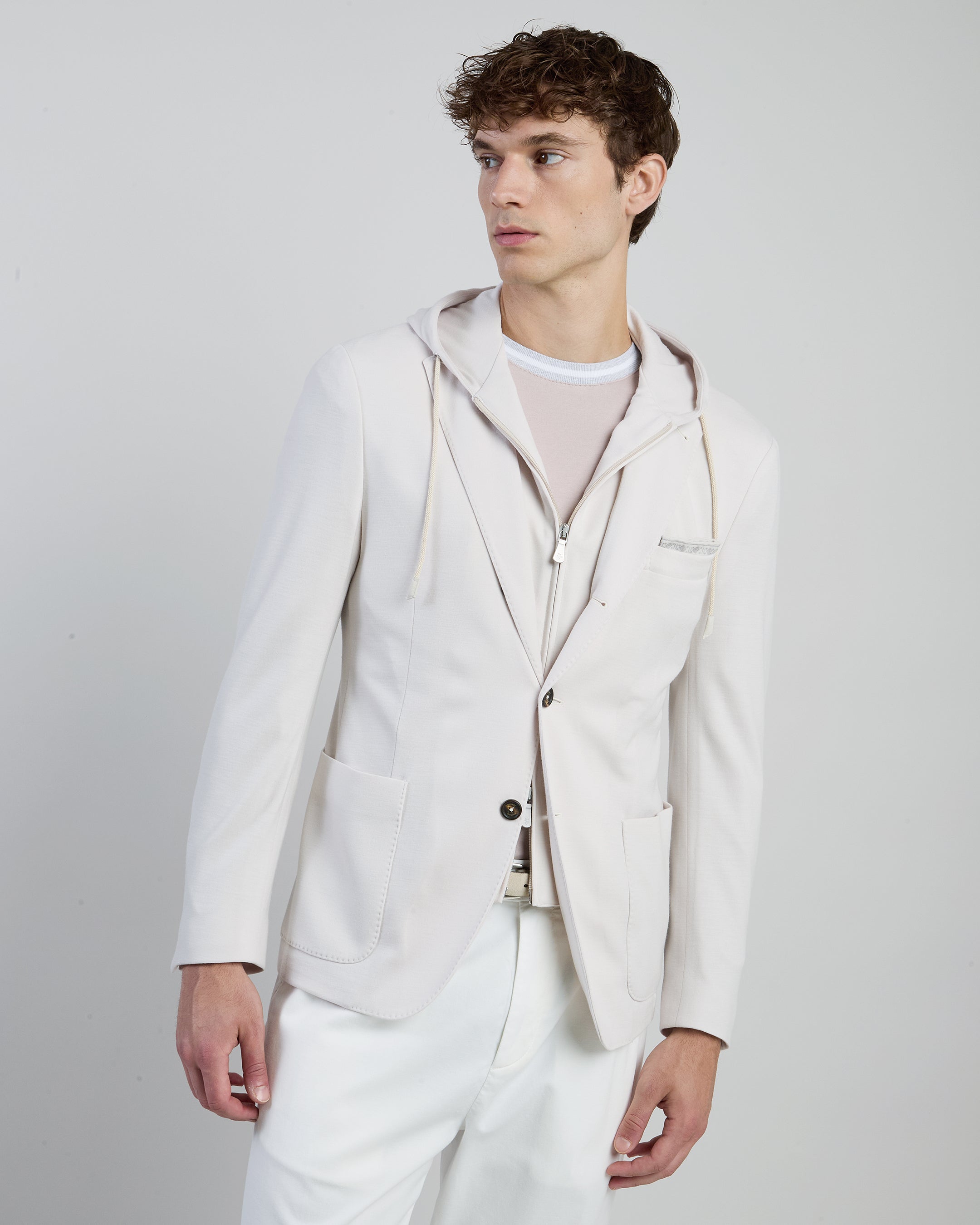 JACKET WITH INTERLOCK WOOL BIB - 1