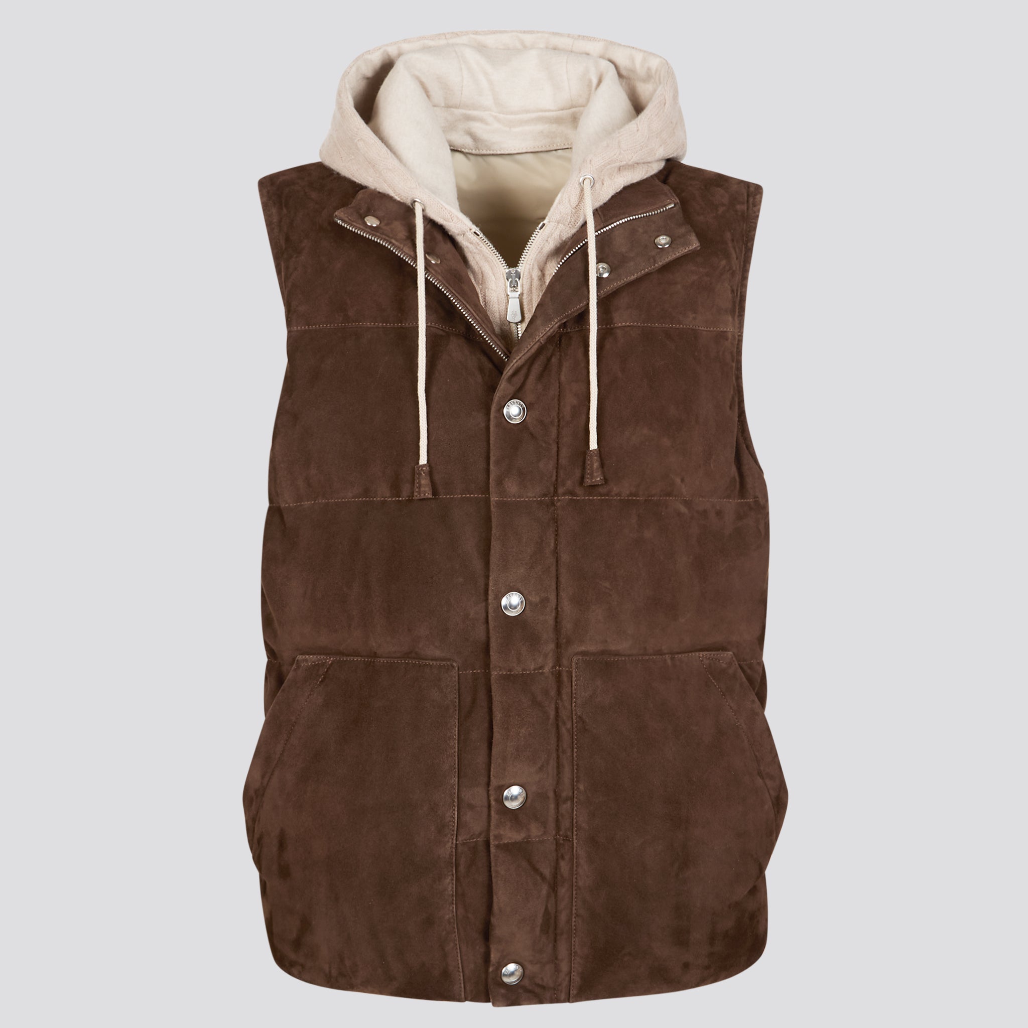 GILET BIMATERICO SUEDE
