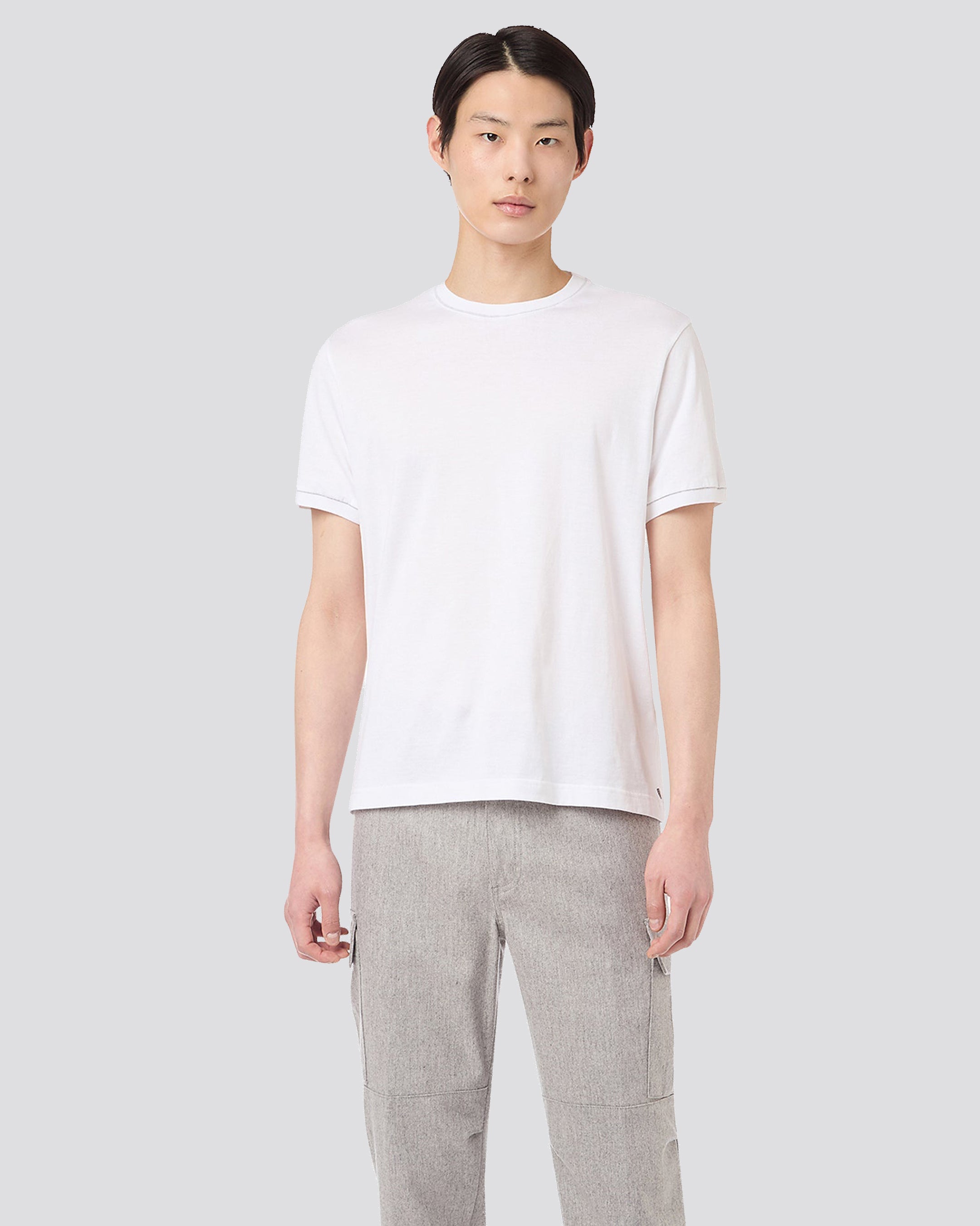 CREW NECK T-SHIRT WITH GROOVE