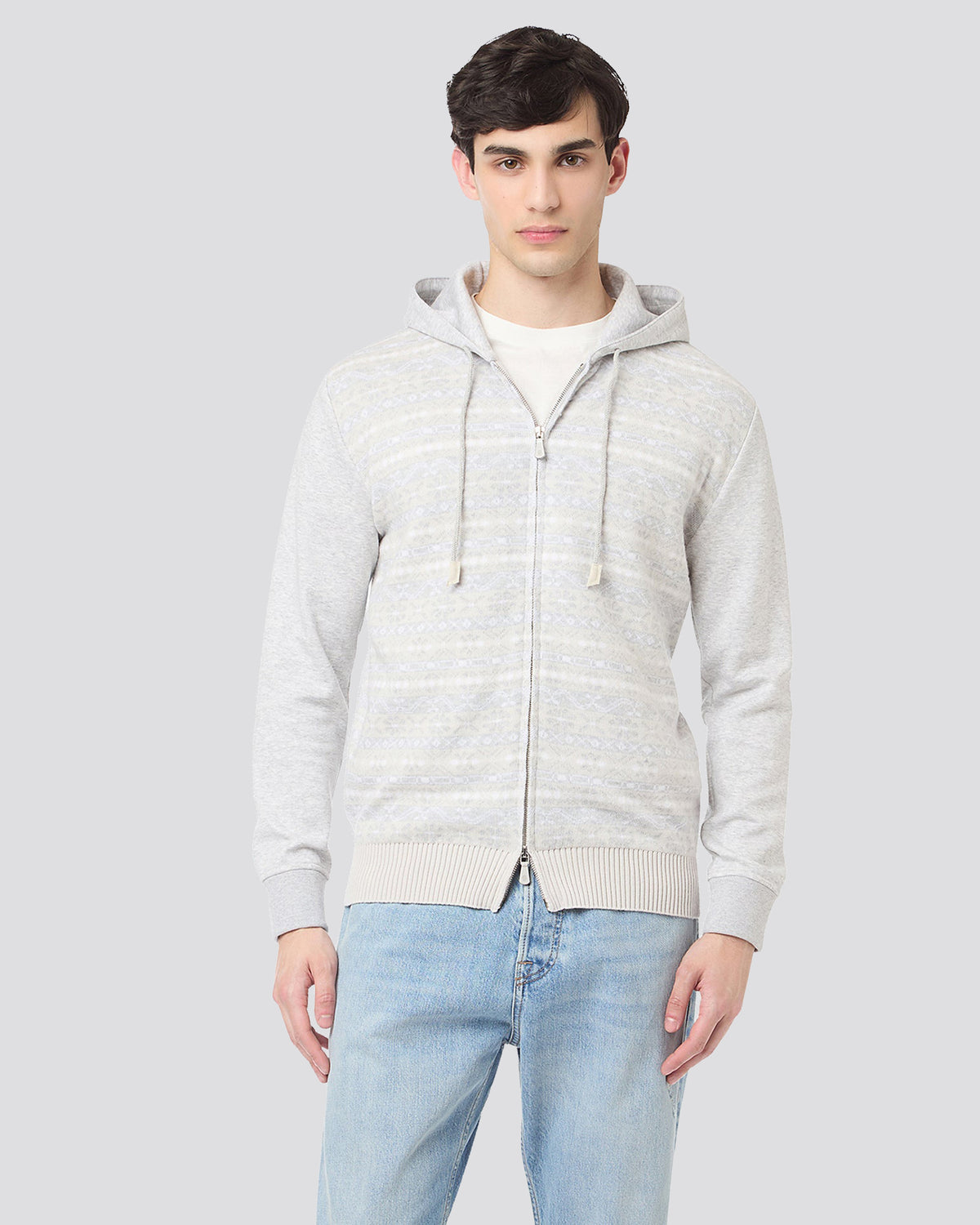 GIUBBINO IN MAGLIA LANA E COTONE CASHMERE