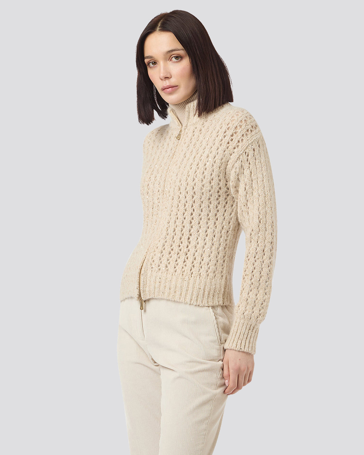 MAGLIA FULL ZIP ALPACA LANA - 2