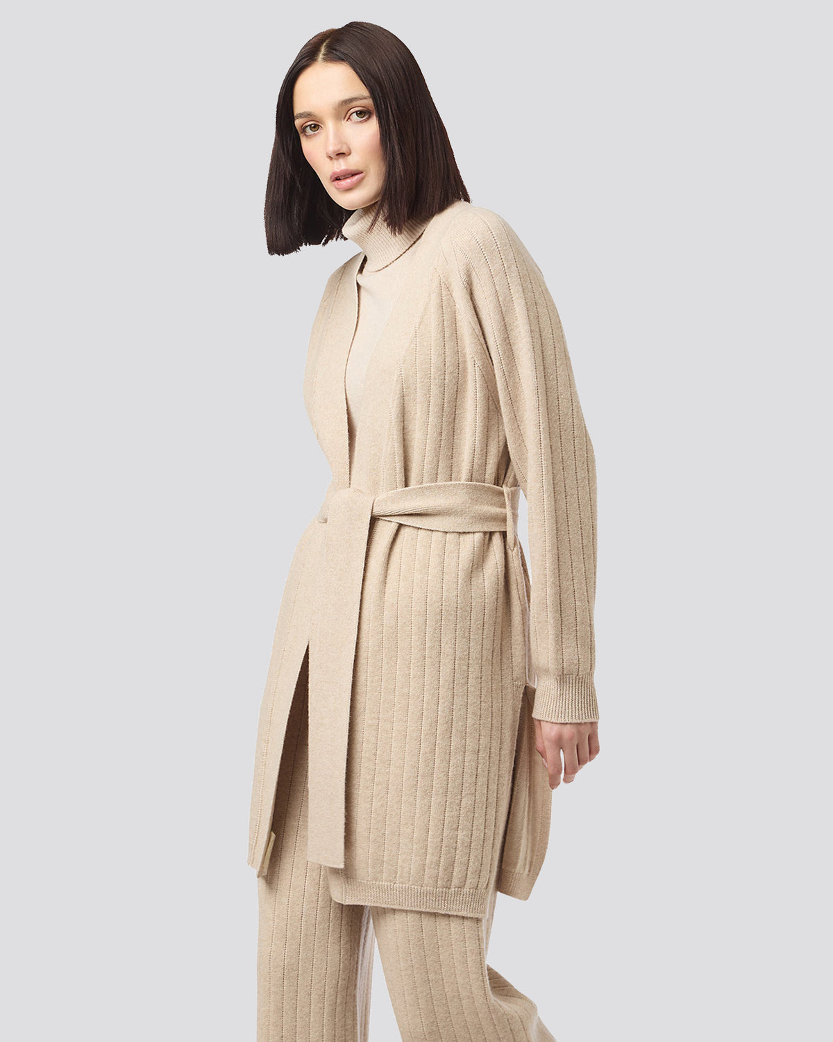 RIBBED KNIT CARDIGAN - 3