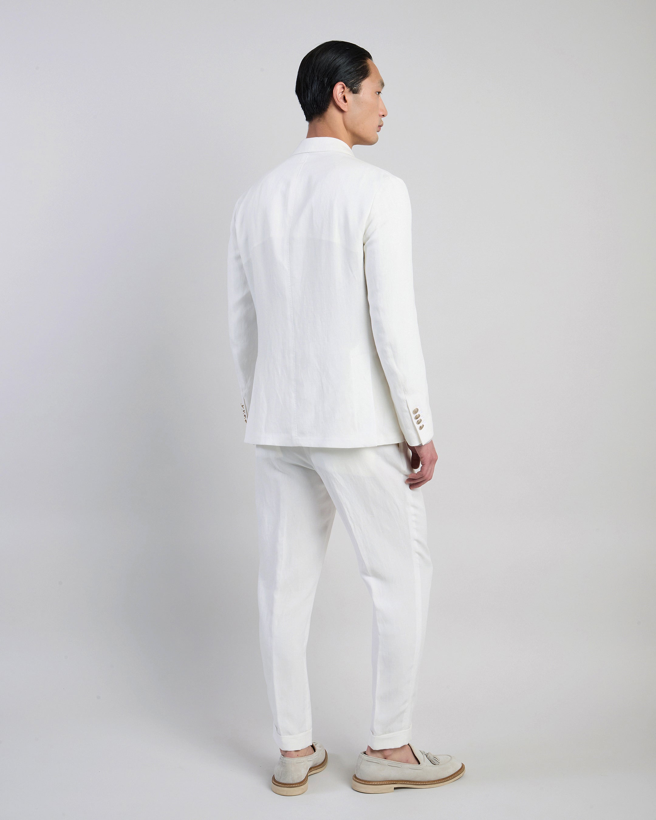 Men's Double-Breasted Lyocell and Linen Suit alternative