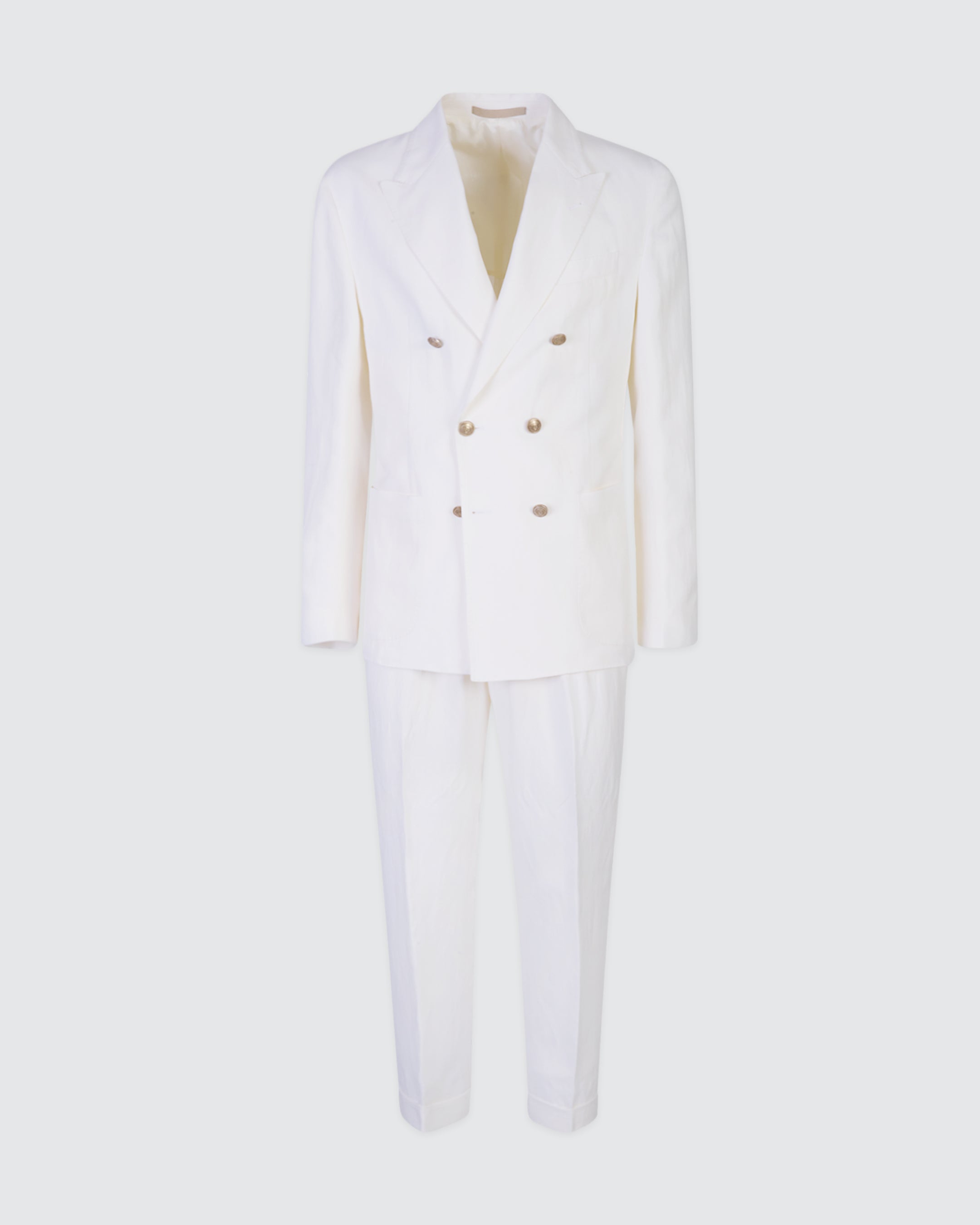 Men's Double-Breasted Lyocell and Linen Suit - 5
