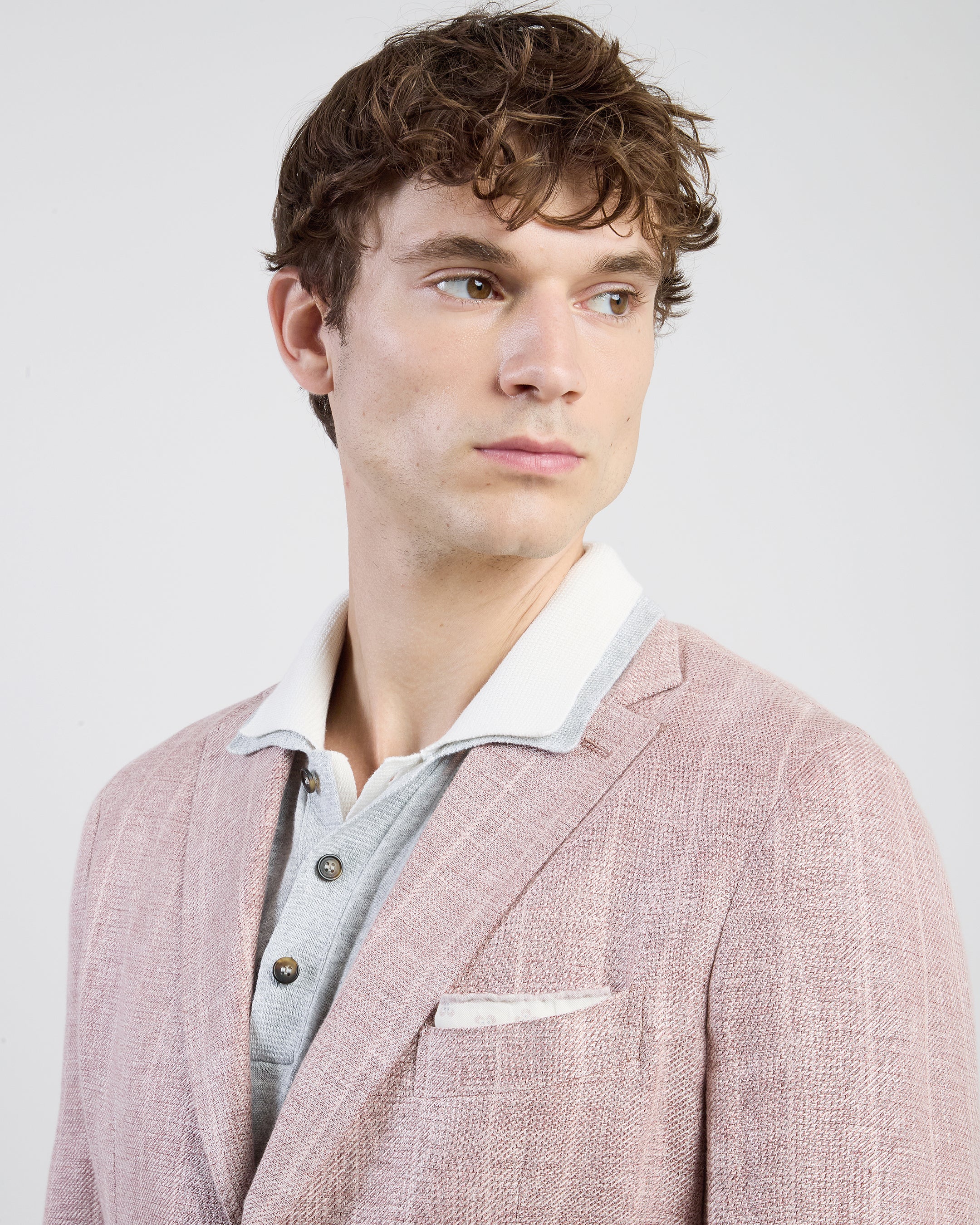 Single-Breasted Linen Cashmere and Silk Slim Suit - 4