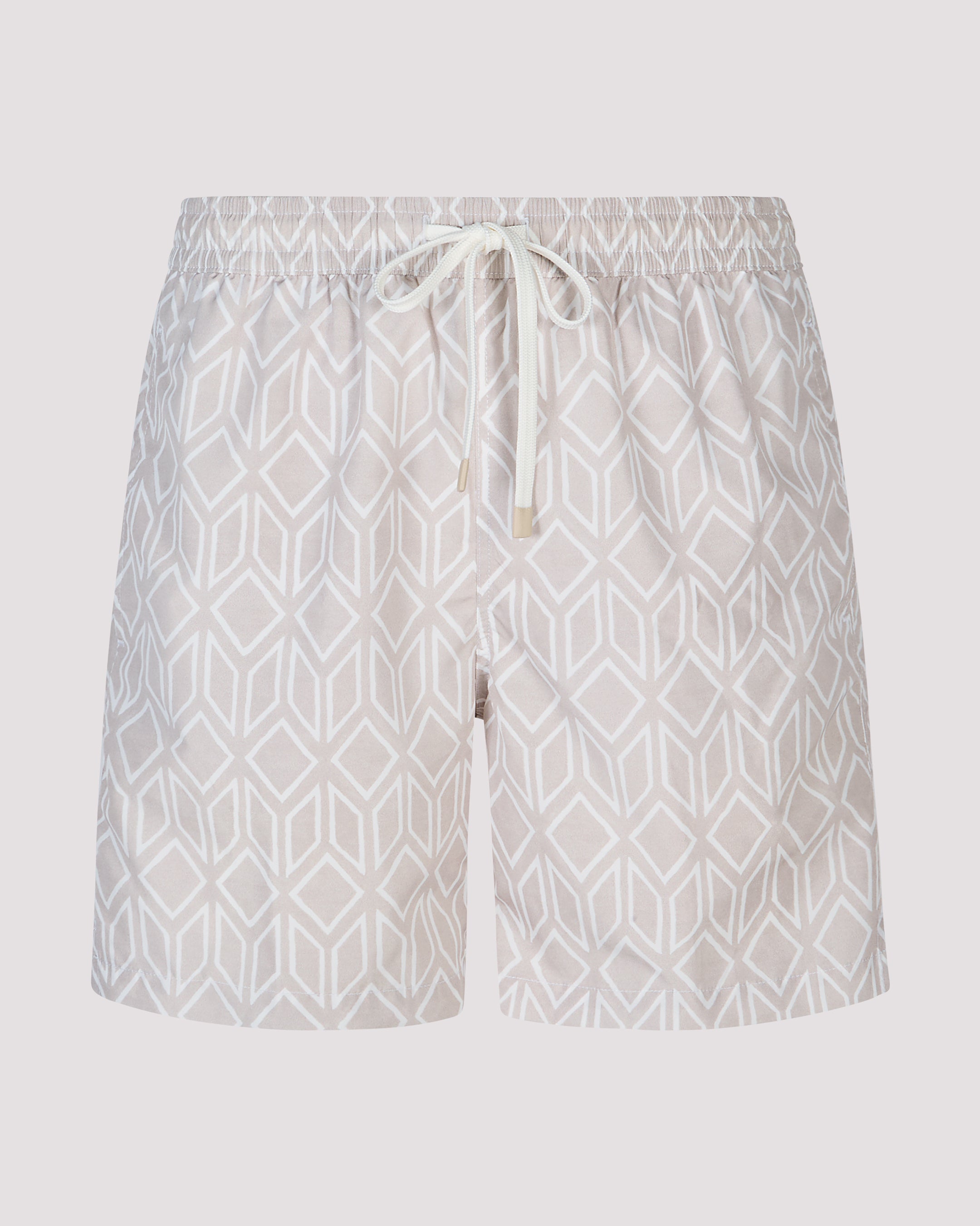 Men's Technical Fabric Swim Shorts with Geometric Print - 4