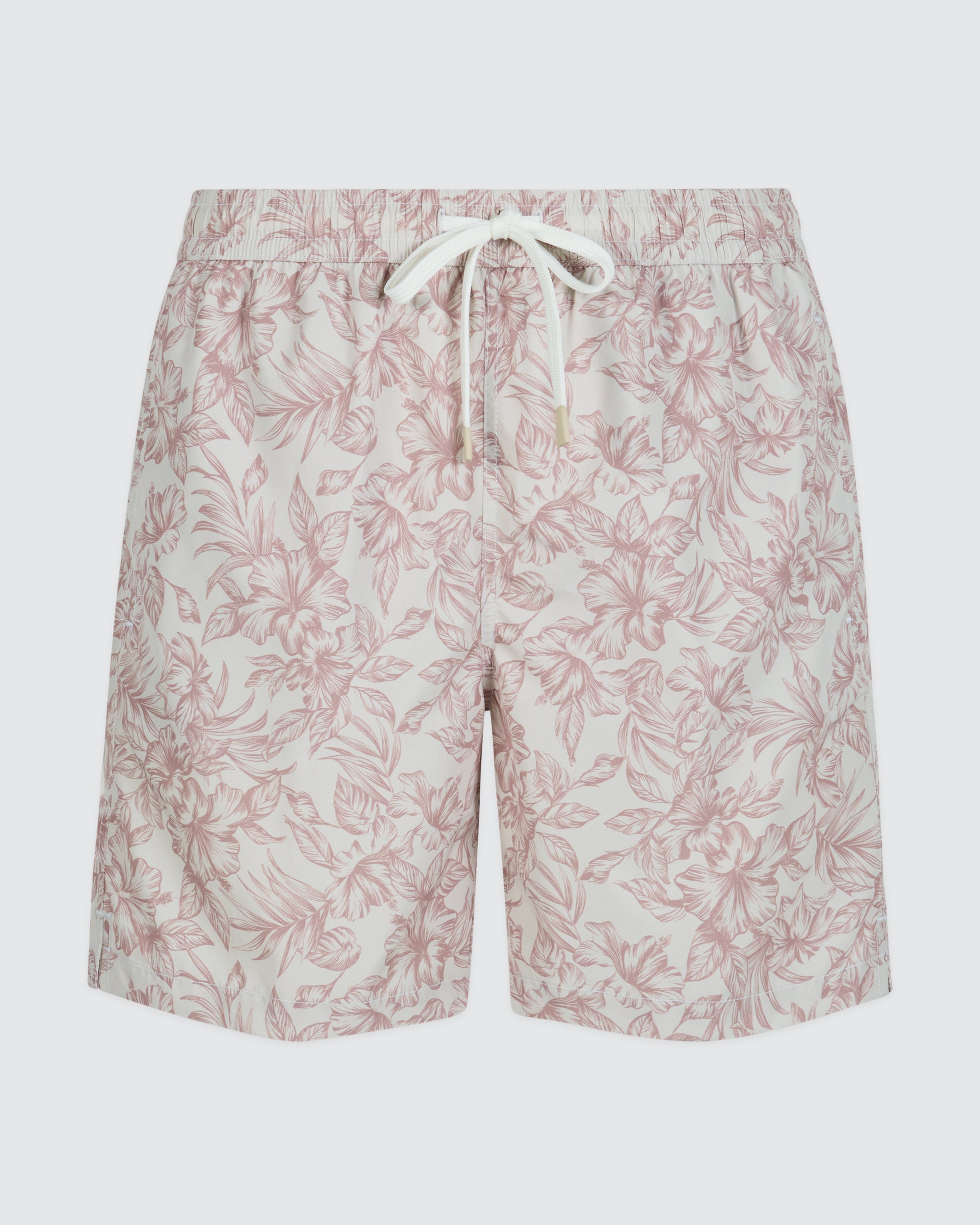 Men's Technical Fabric Swim Shorts with Floral Print