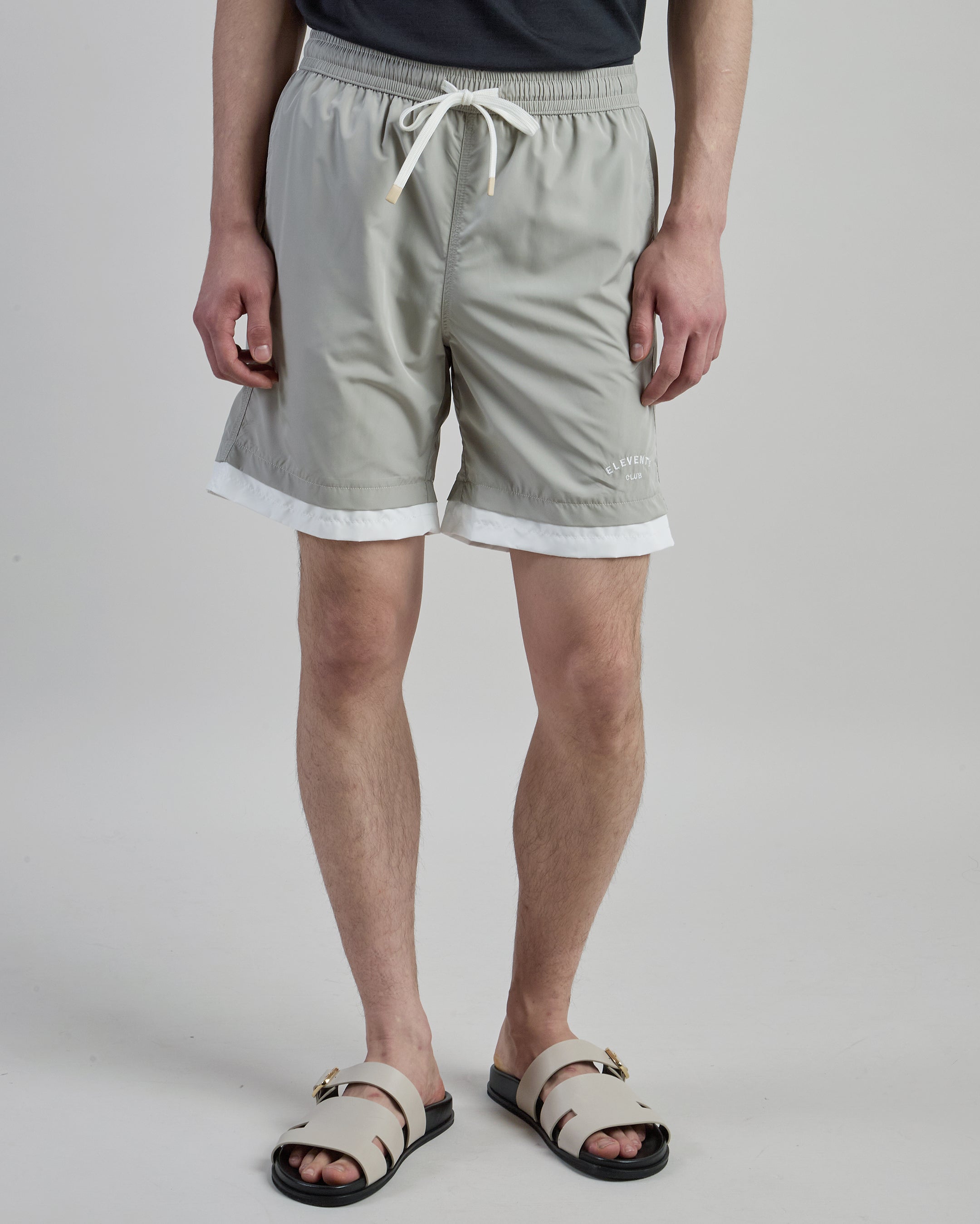 Men's Patterned Technical Fabric Swim Shorts - 1