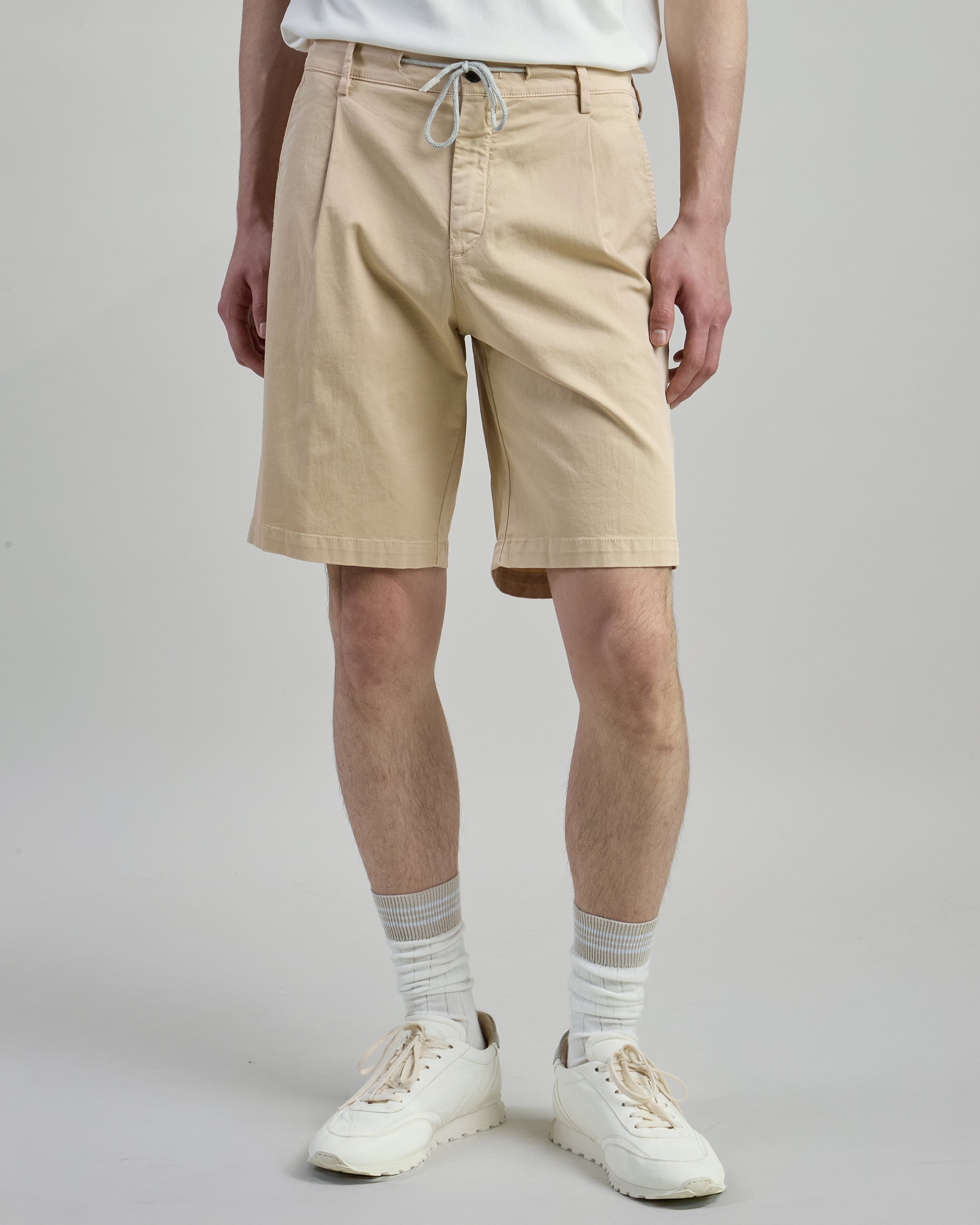 Men's Garment-Dyed Cotton Jogger Bermuda Shorts - 5