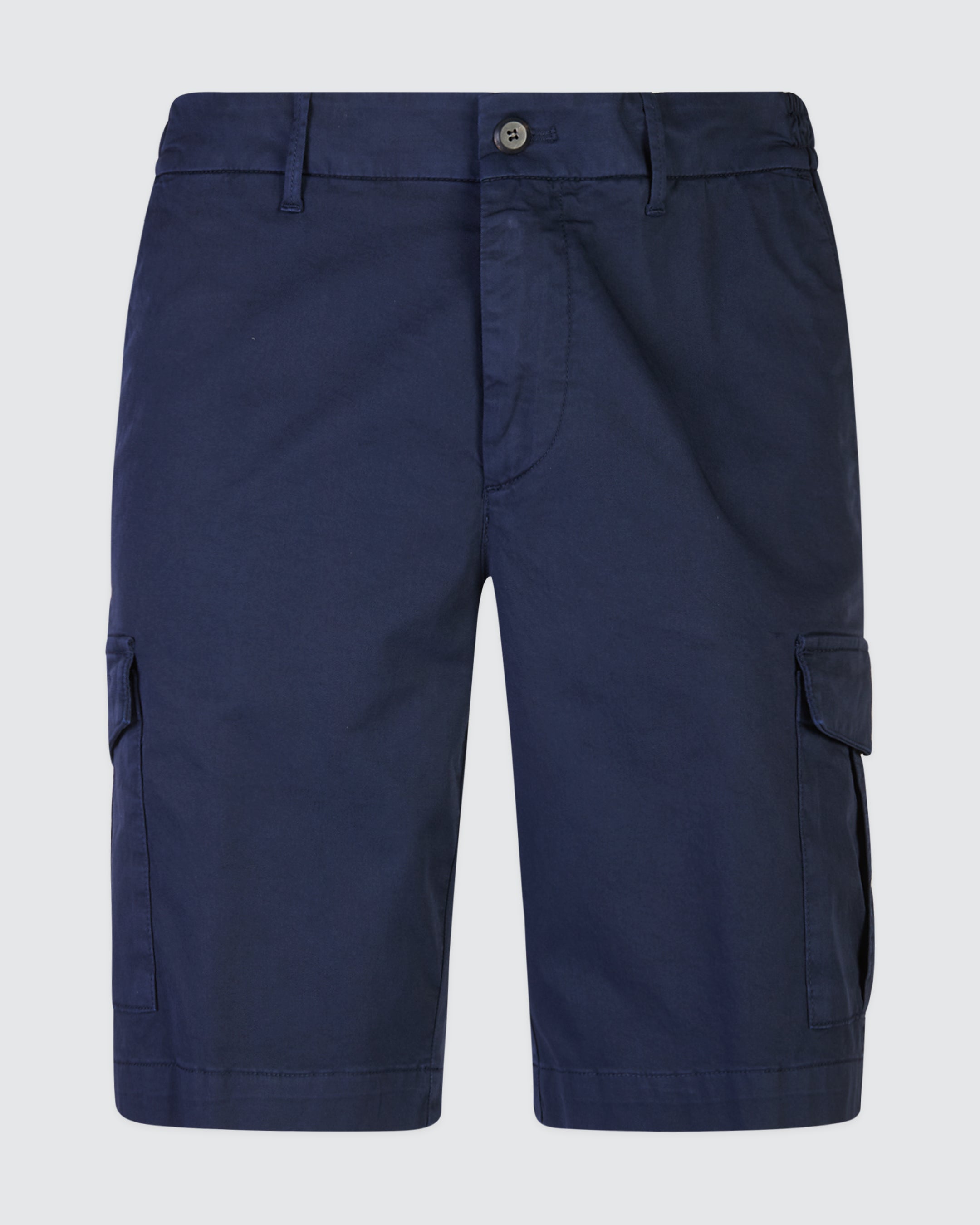 Men's Cotton Cargo Bermuda Shorts with Elastic Waist - 4