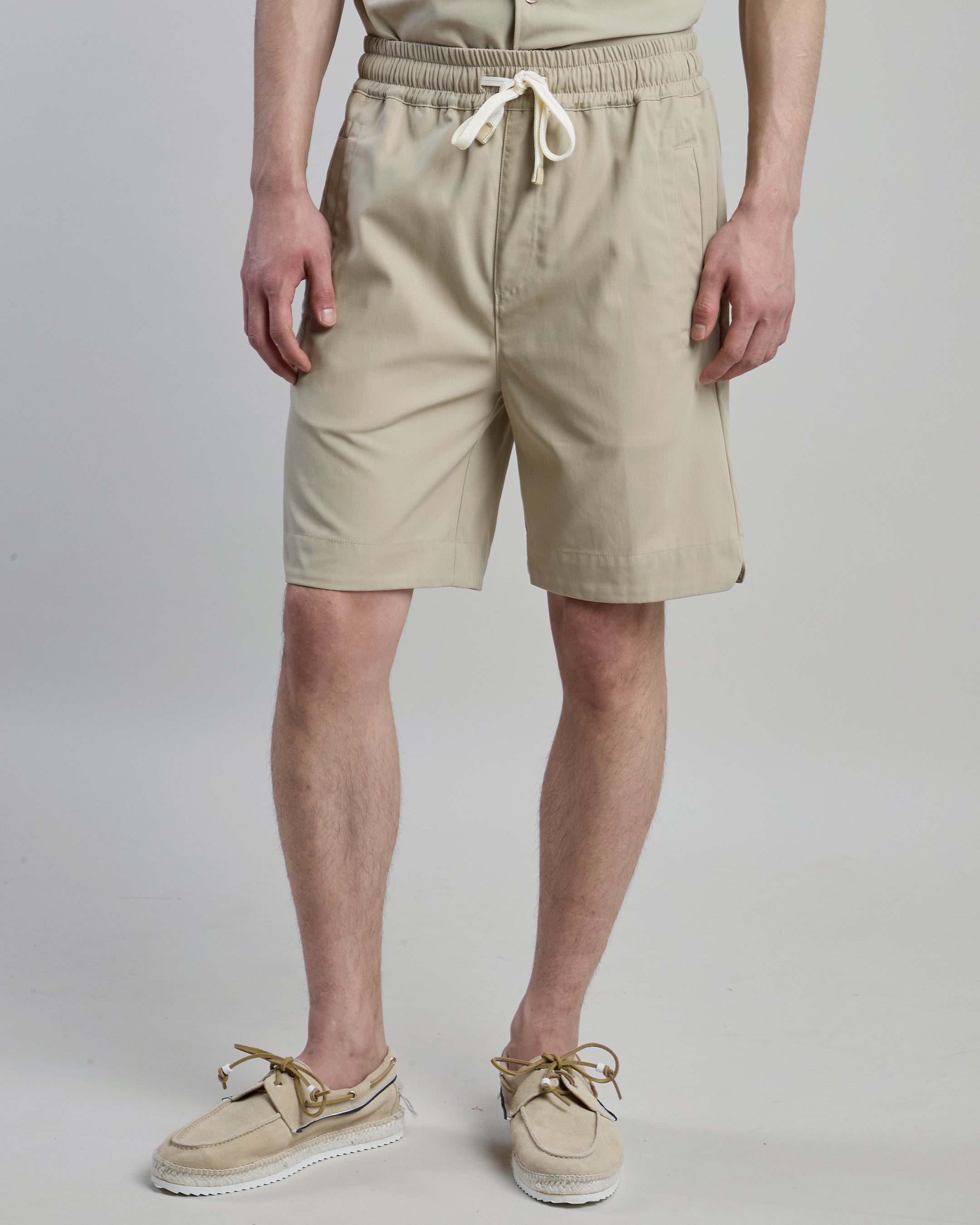 Men's Cotton Bermuda Shorts with Drawstring Waist