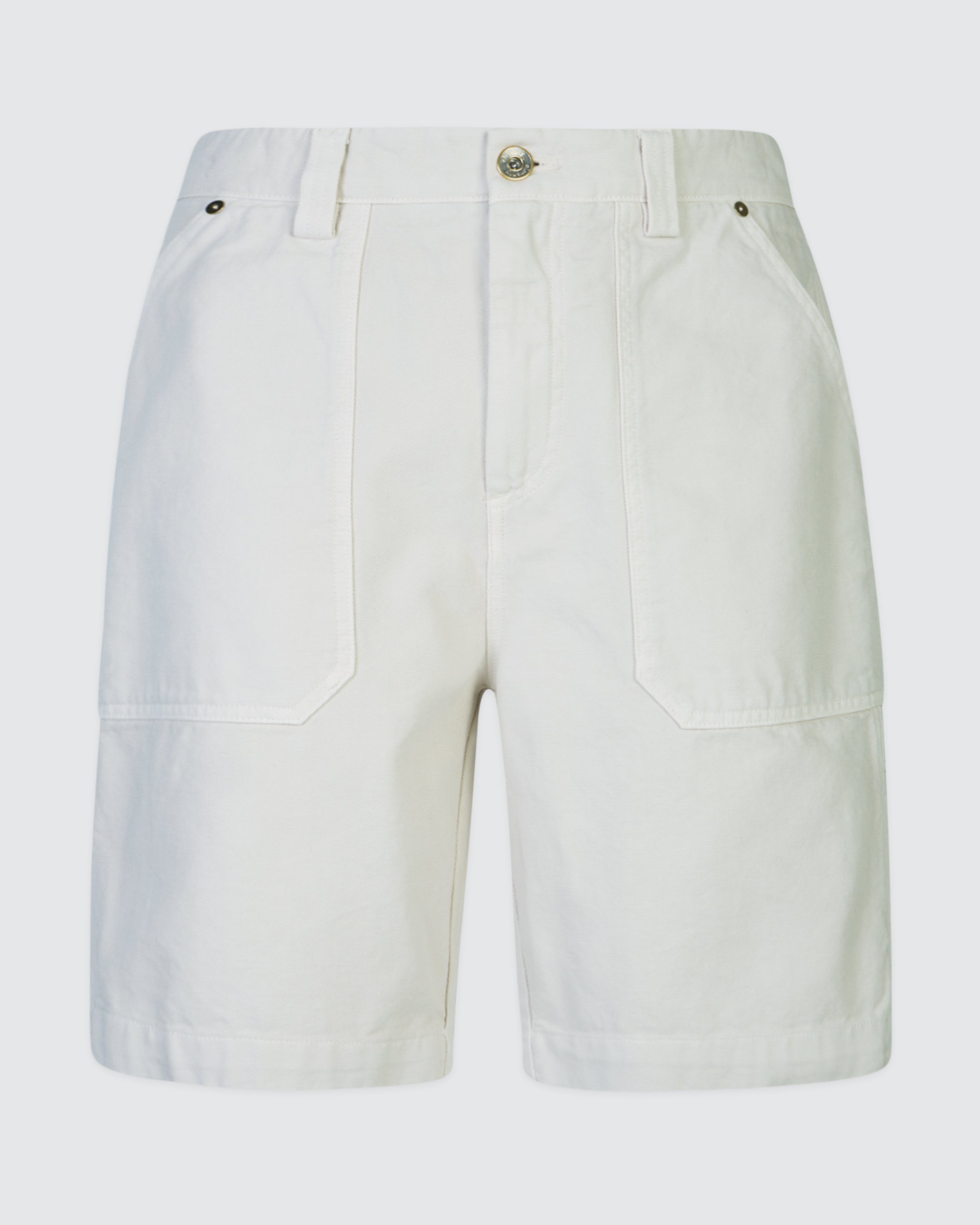 Garment-Dyed Cotton Bermuda Shorts with Fatigue Pockets