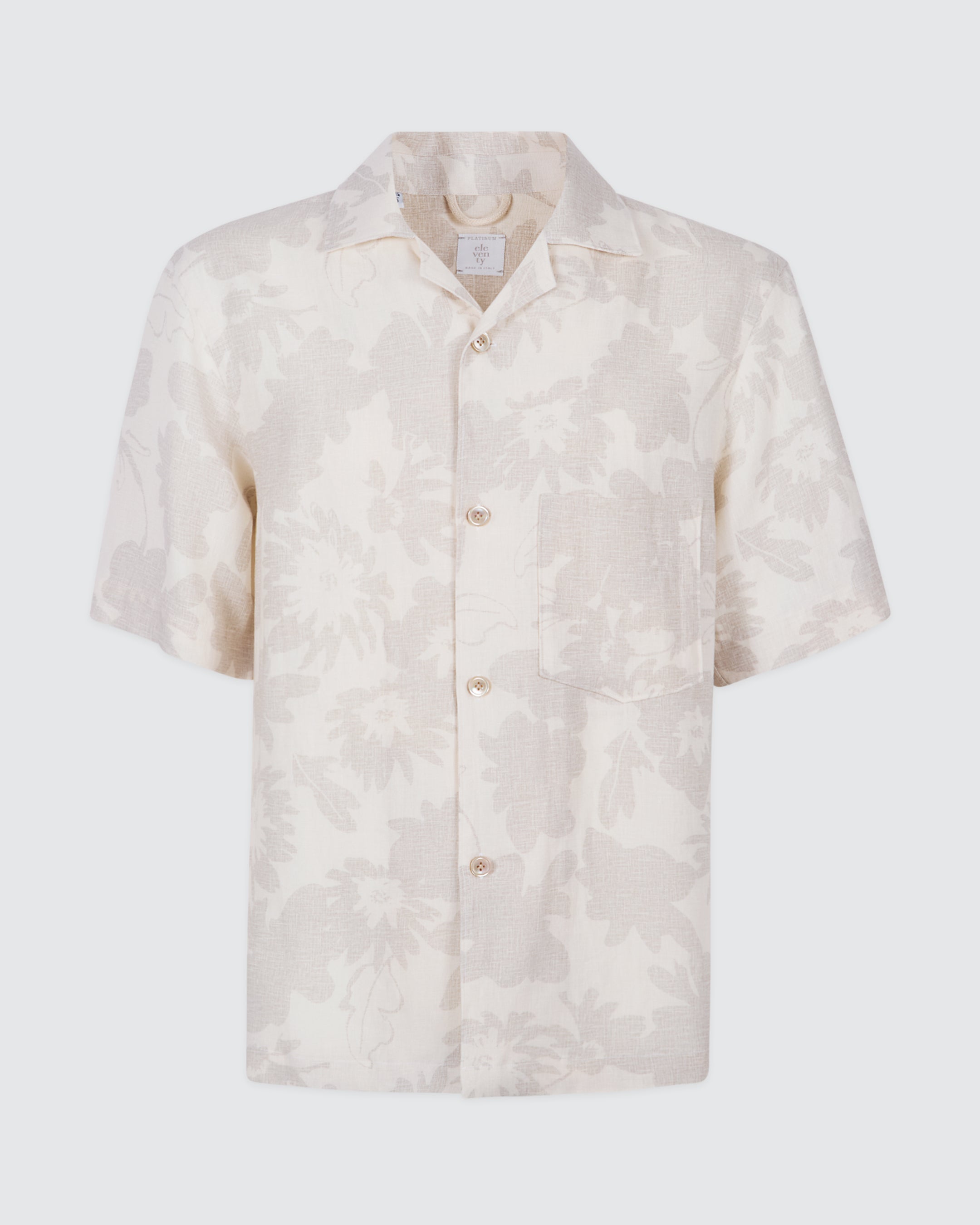 Men's Short Sleeve Paisley Linen Bowling Shirt - 4