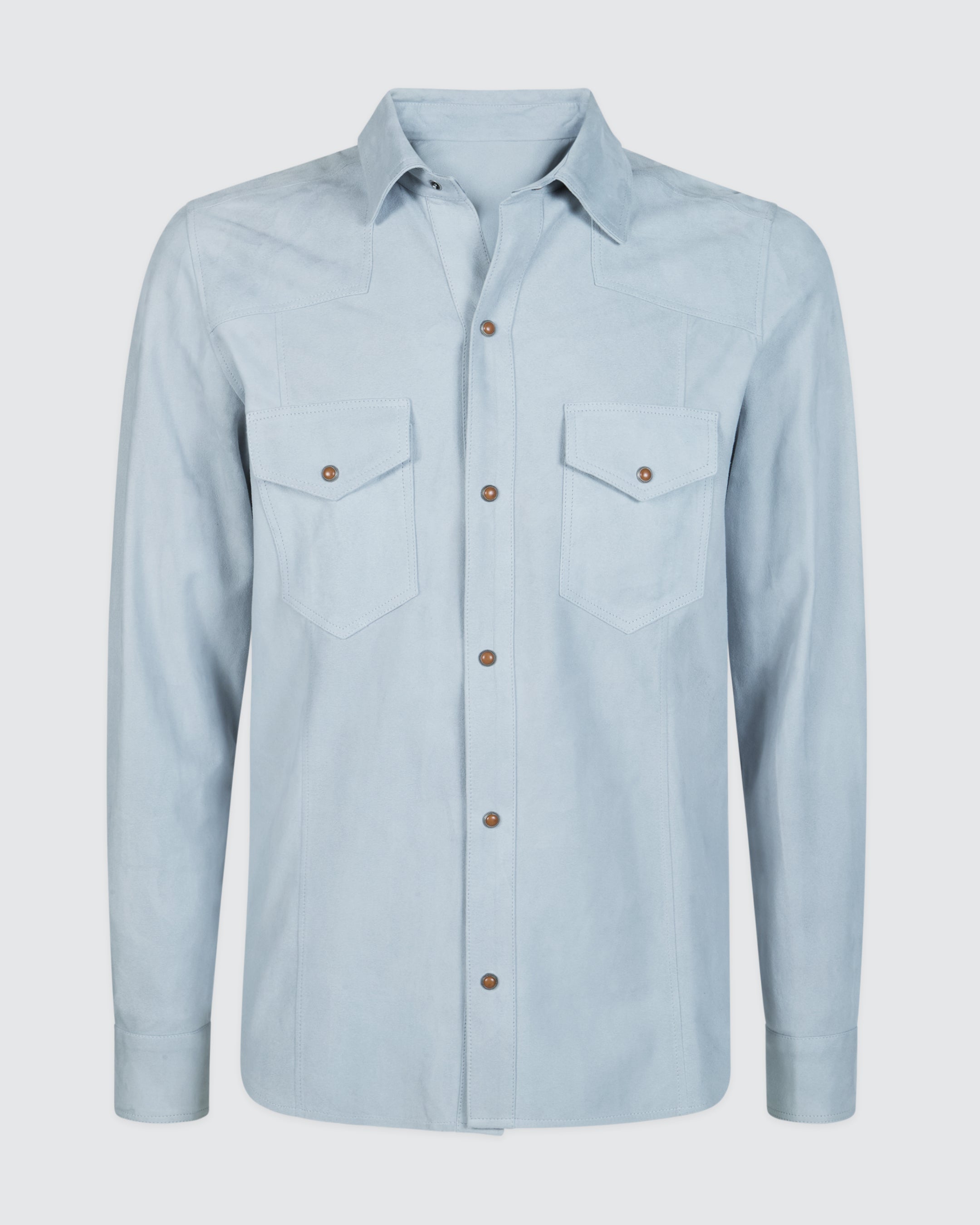Camicia Texas in Suede Nappizzato e Pelle Scamosciata