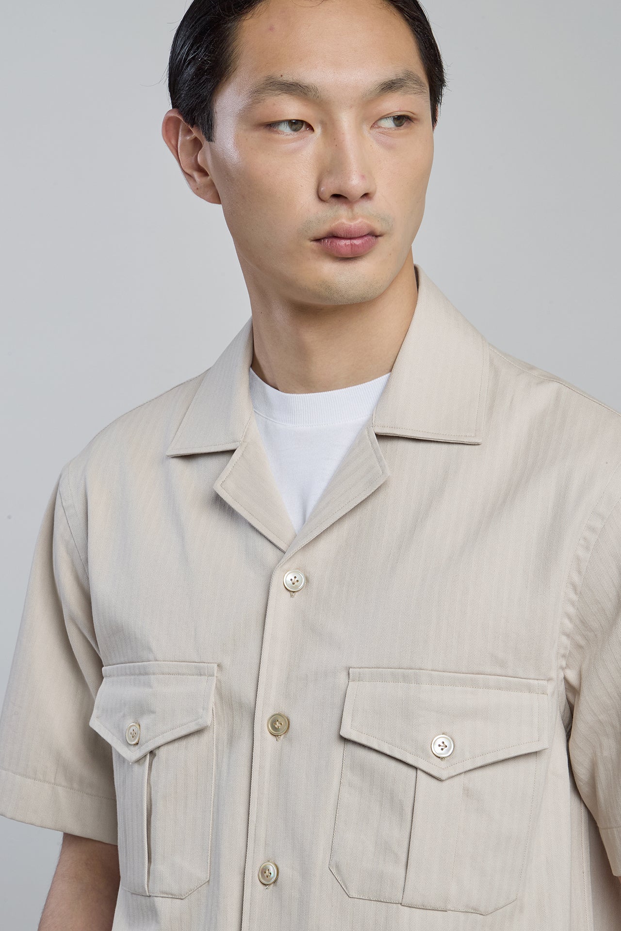 Men's Embroidered Cotton Bowling Collar Shirt - 3