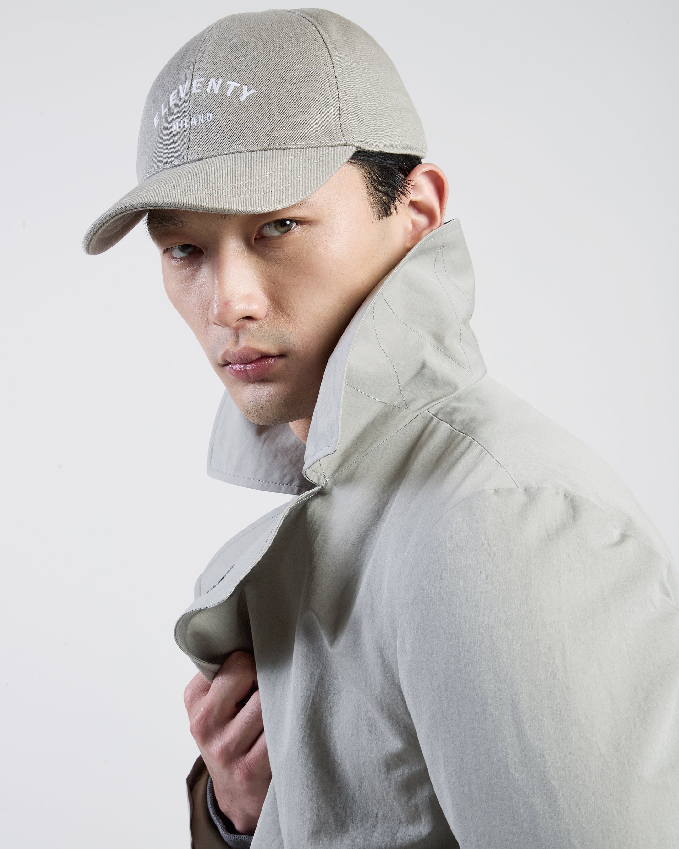 Double-Breasted Cotton and Silk Trench Coat with Belt - 4