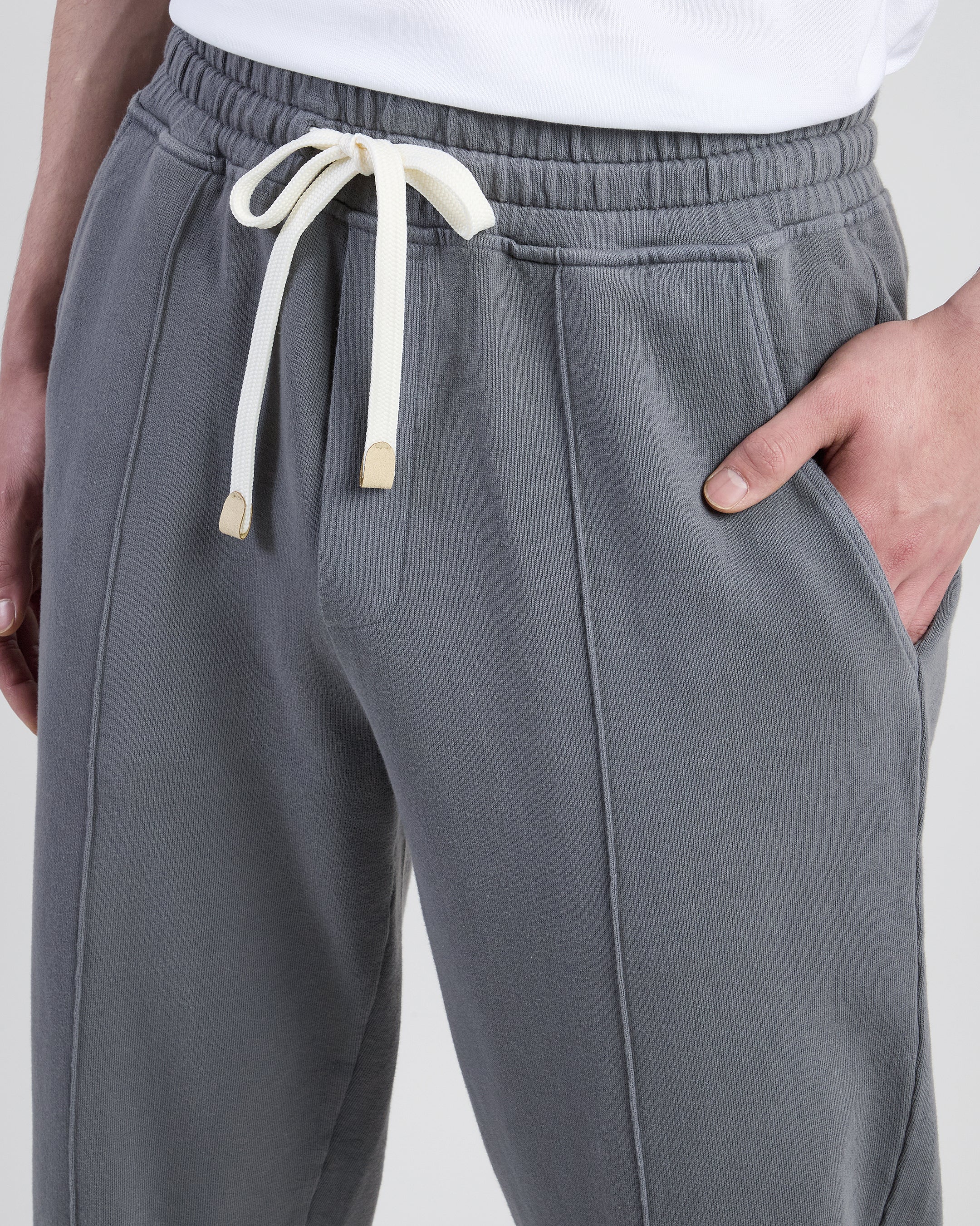 Men's Garment-Dyed Cotton Jersey Jogger Trousers - 3