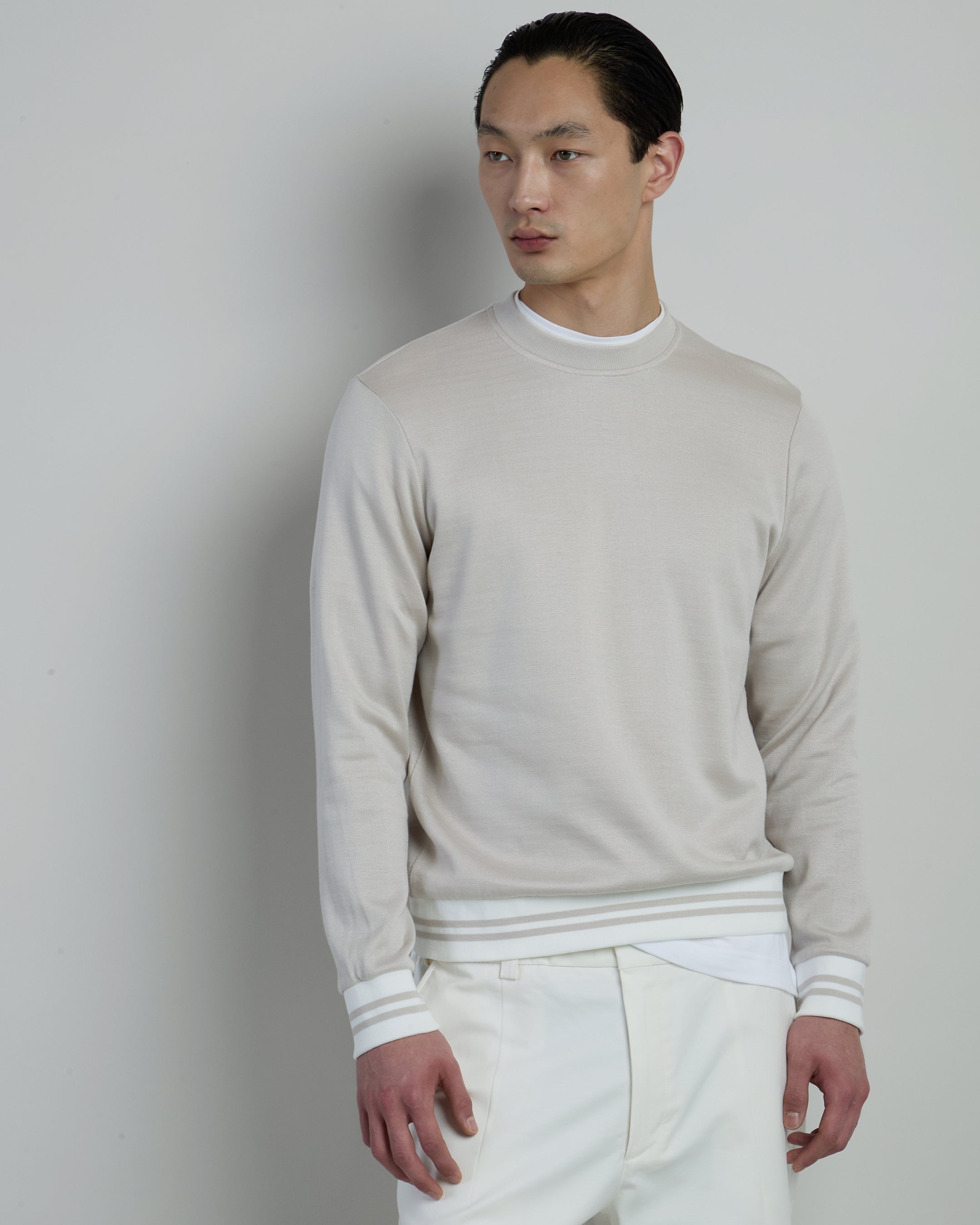 Premium Men's Giza Cotton Jersey Crew Neck Sweatshirt