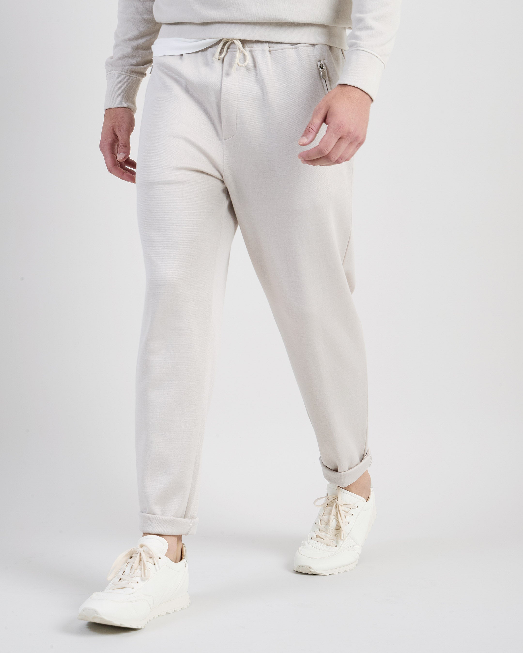 Men's Giza Cotton Jogger Trousers with Drawstring - 1