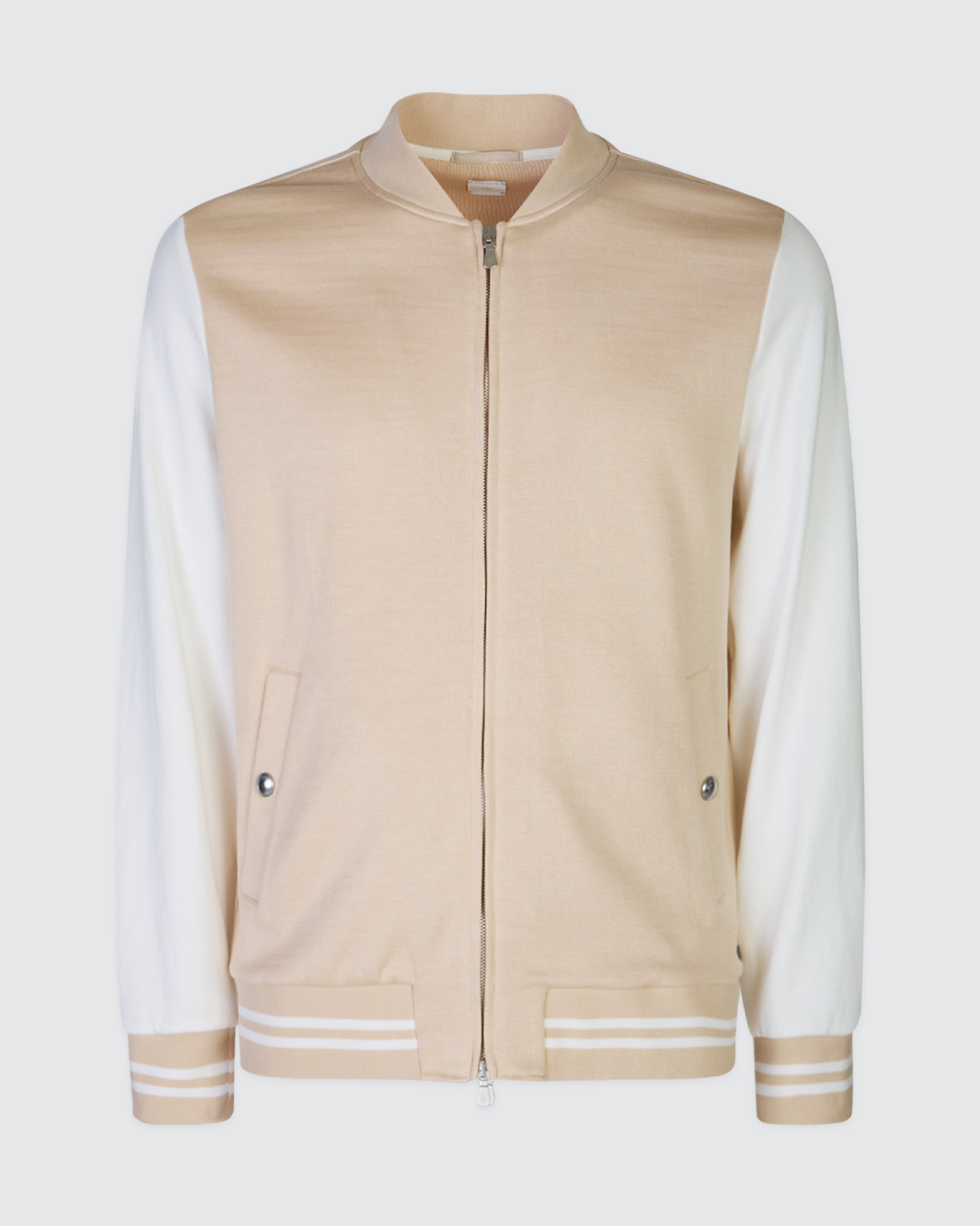 Giza Cotton Full-Zip Bomber Jacket with Ribbed Cuffs - 4