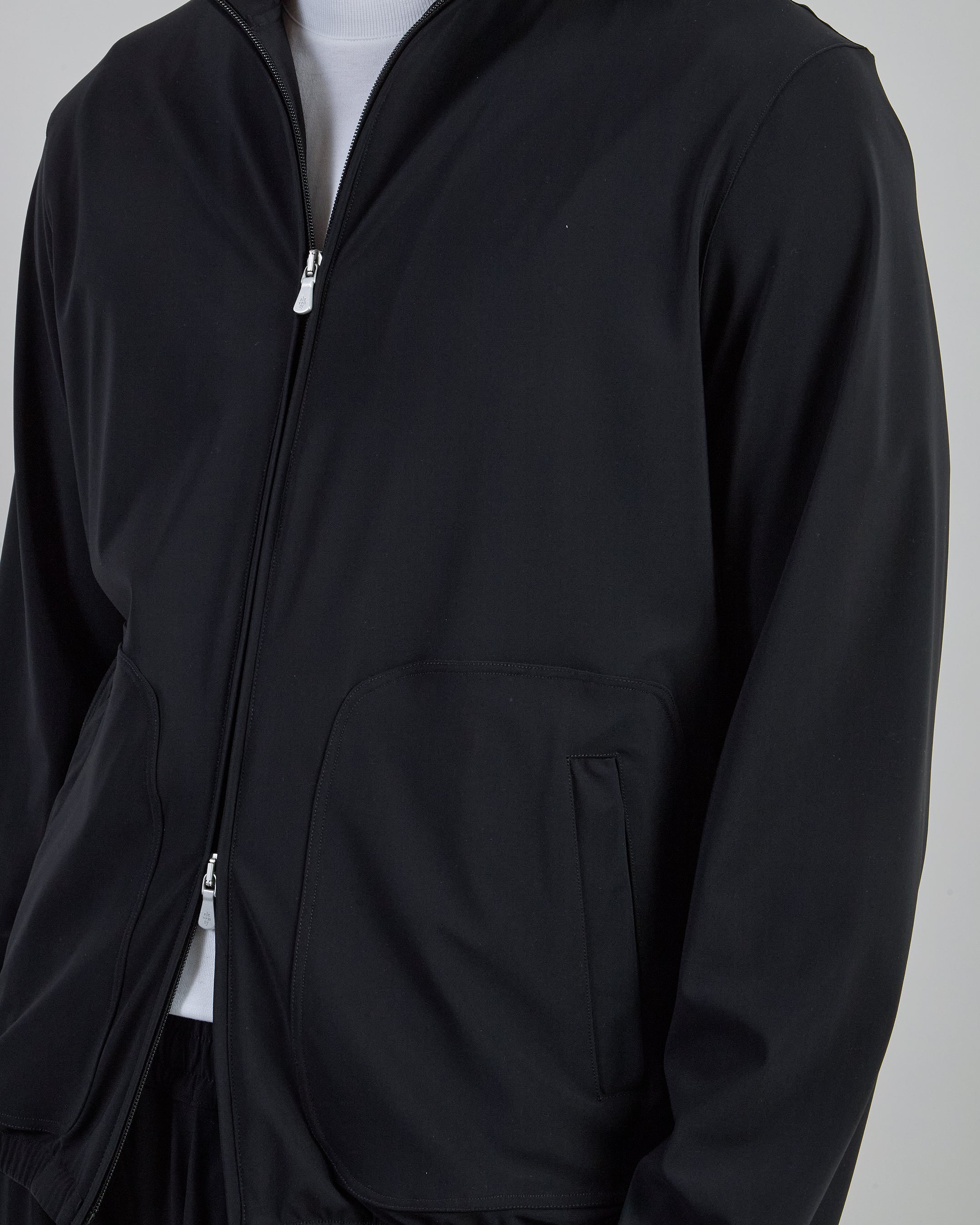 Men's Technical Jersey Zip-Up Jacket with Mock Neck - 4