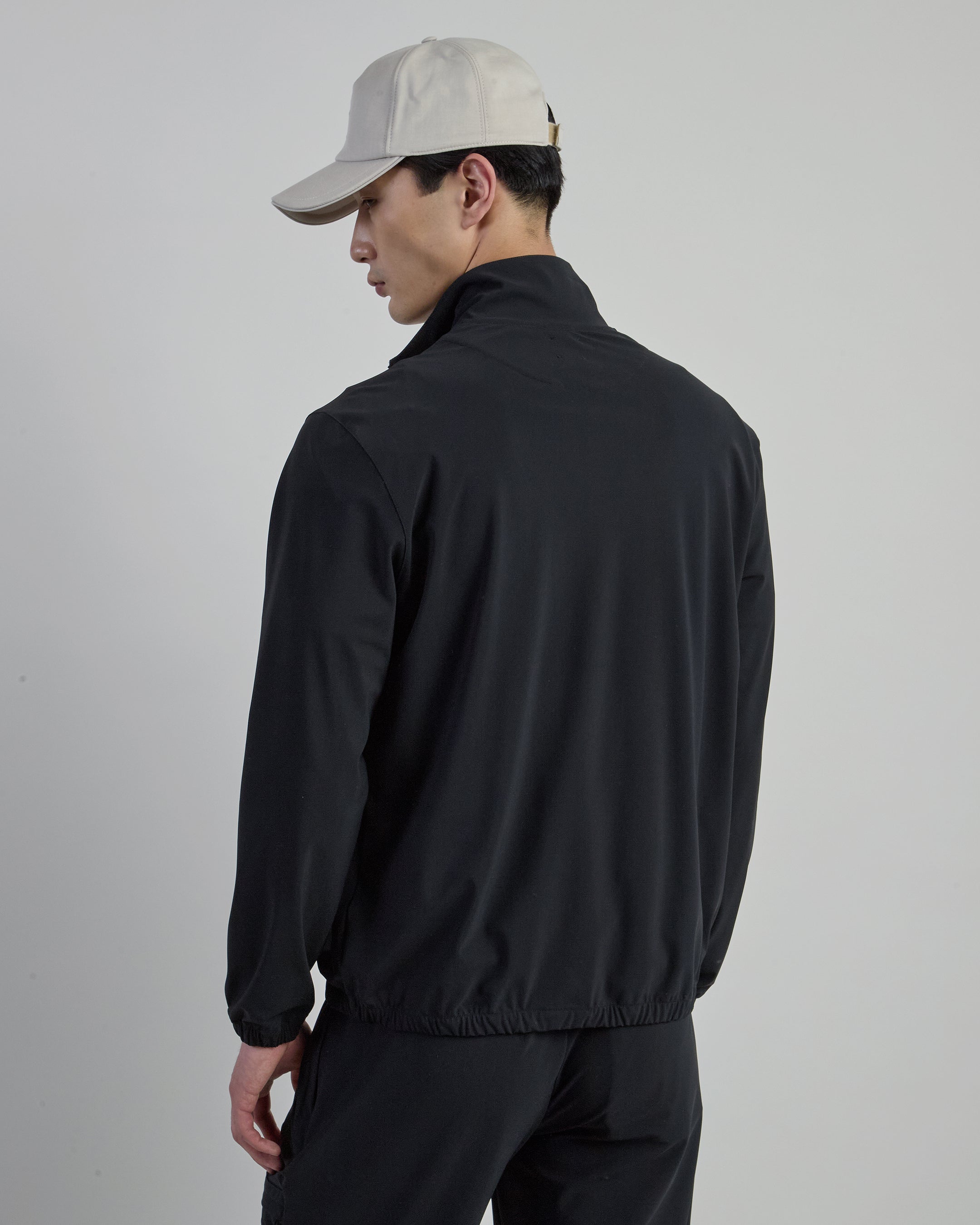 Men's Technical Jersey Zip-Up Jacket with Mock Neck alternative