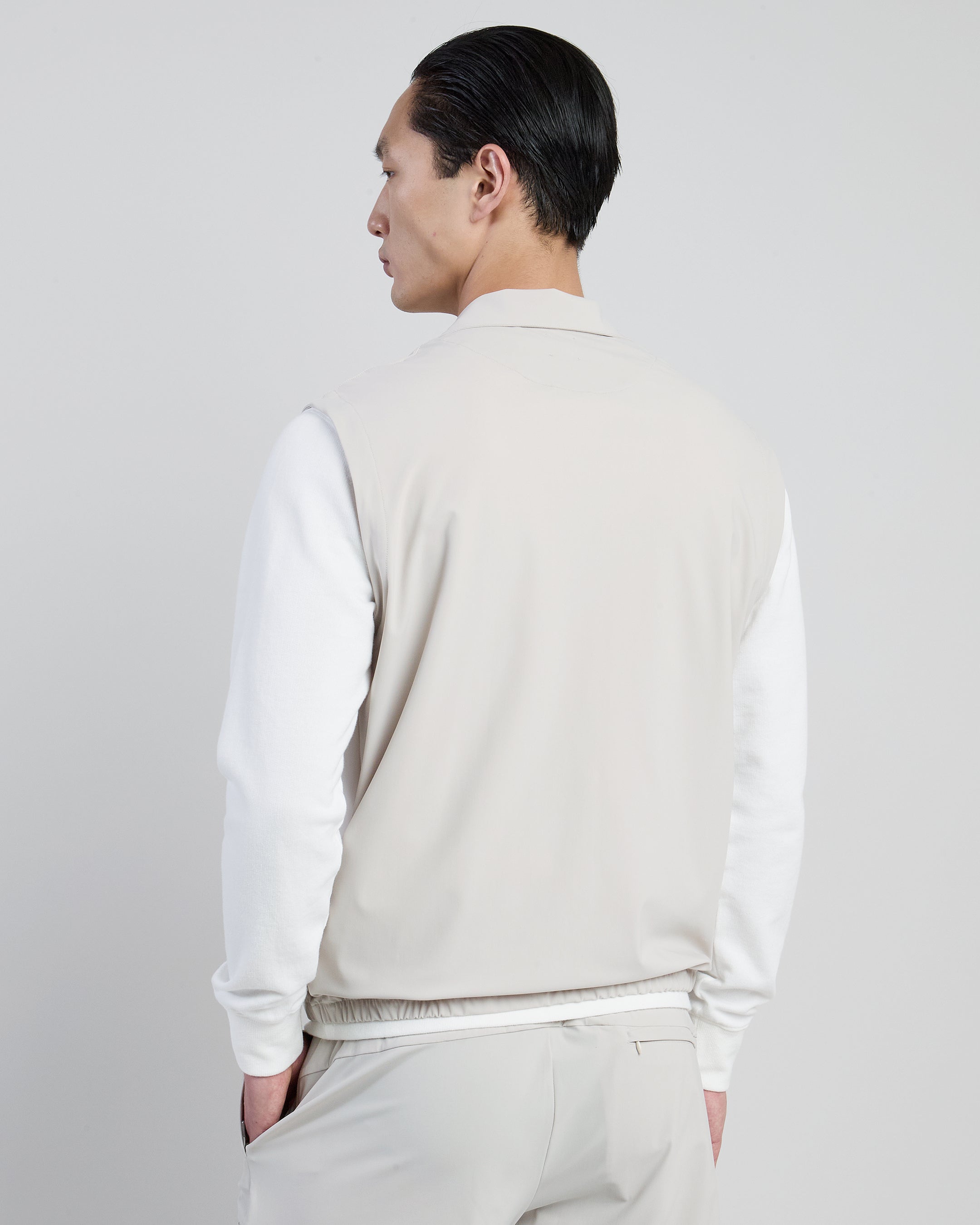 Men's Technical Jersey Mock Neck Vest in Polyamide alternative