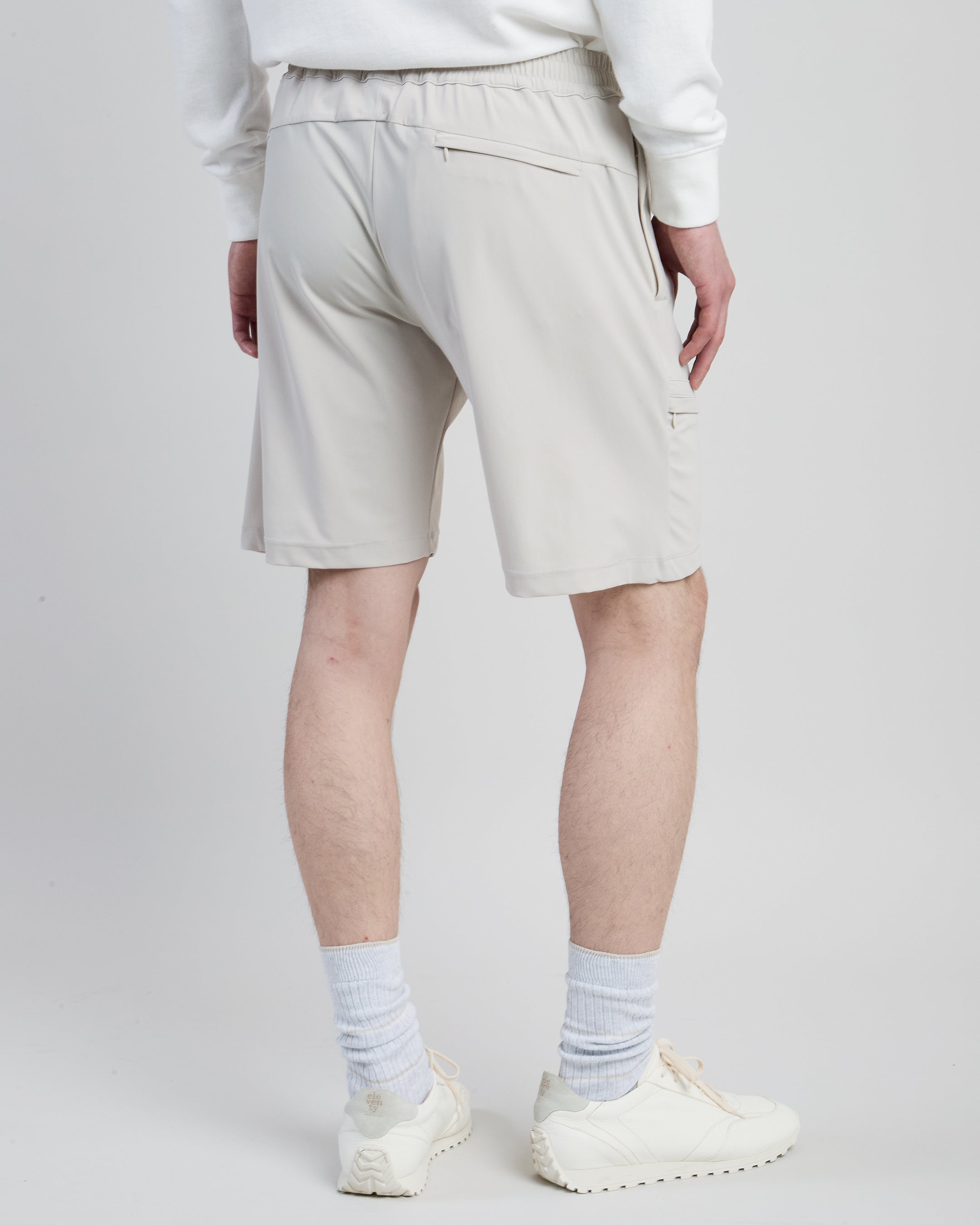 Technical Jersey Drawstring Bermuda Shorts with Zip alternative