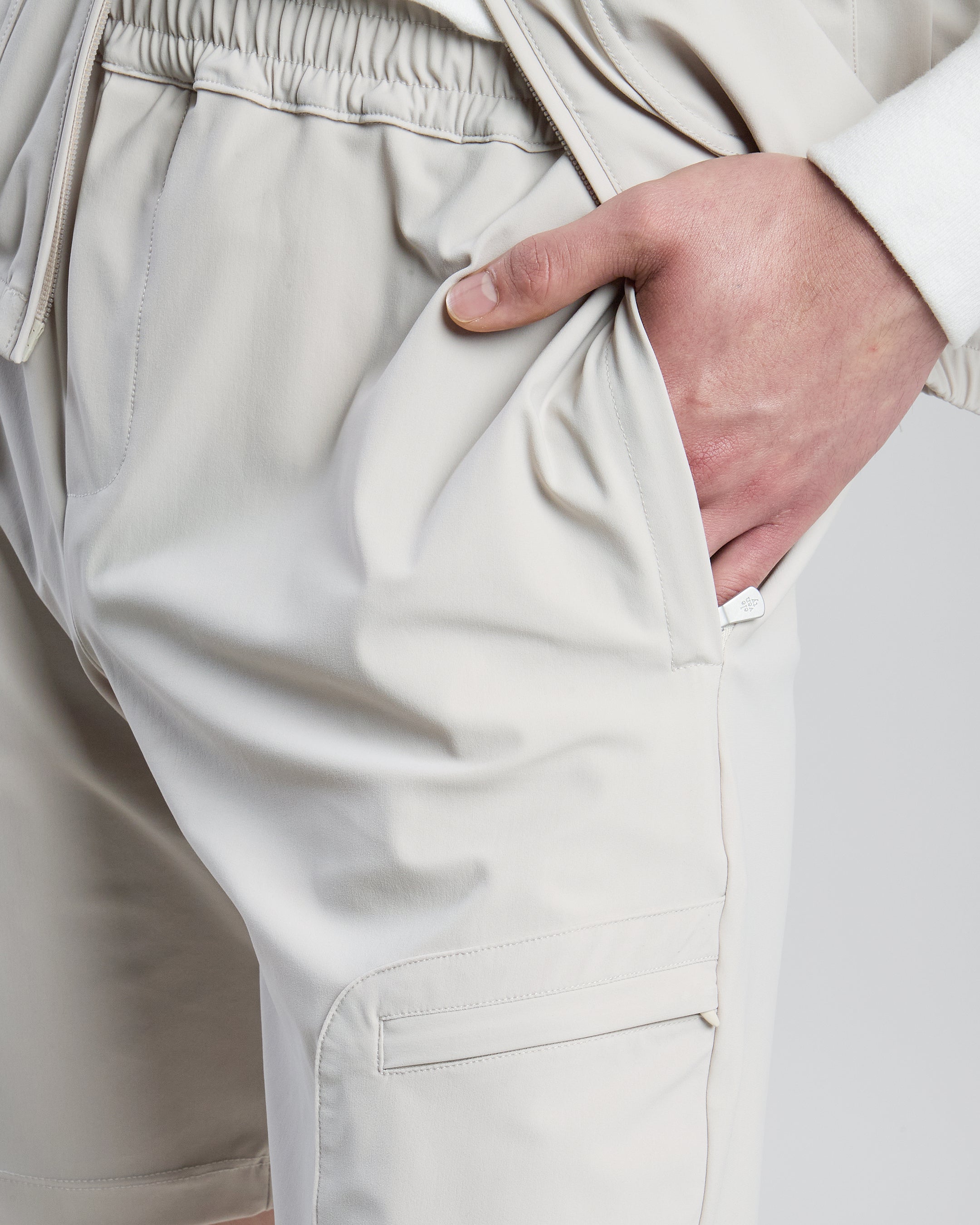 Technical Jersey Drawstring Bermuda Shorts with Zip - 3