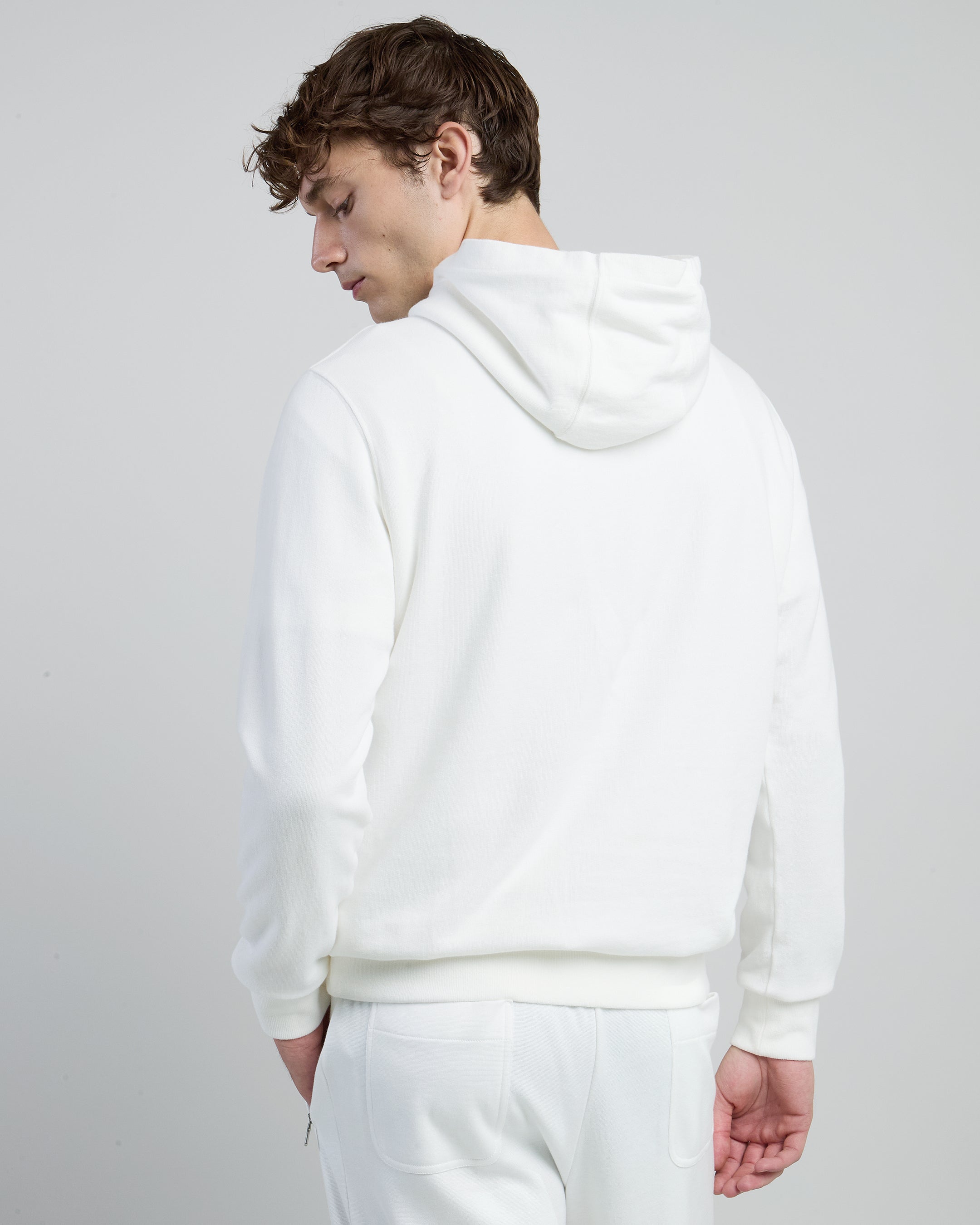 Men's Garment-Dyed Cotton Hoodie with Logo Print - 6