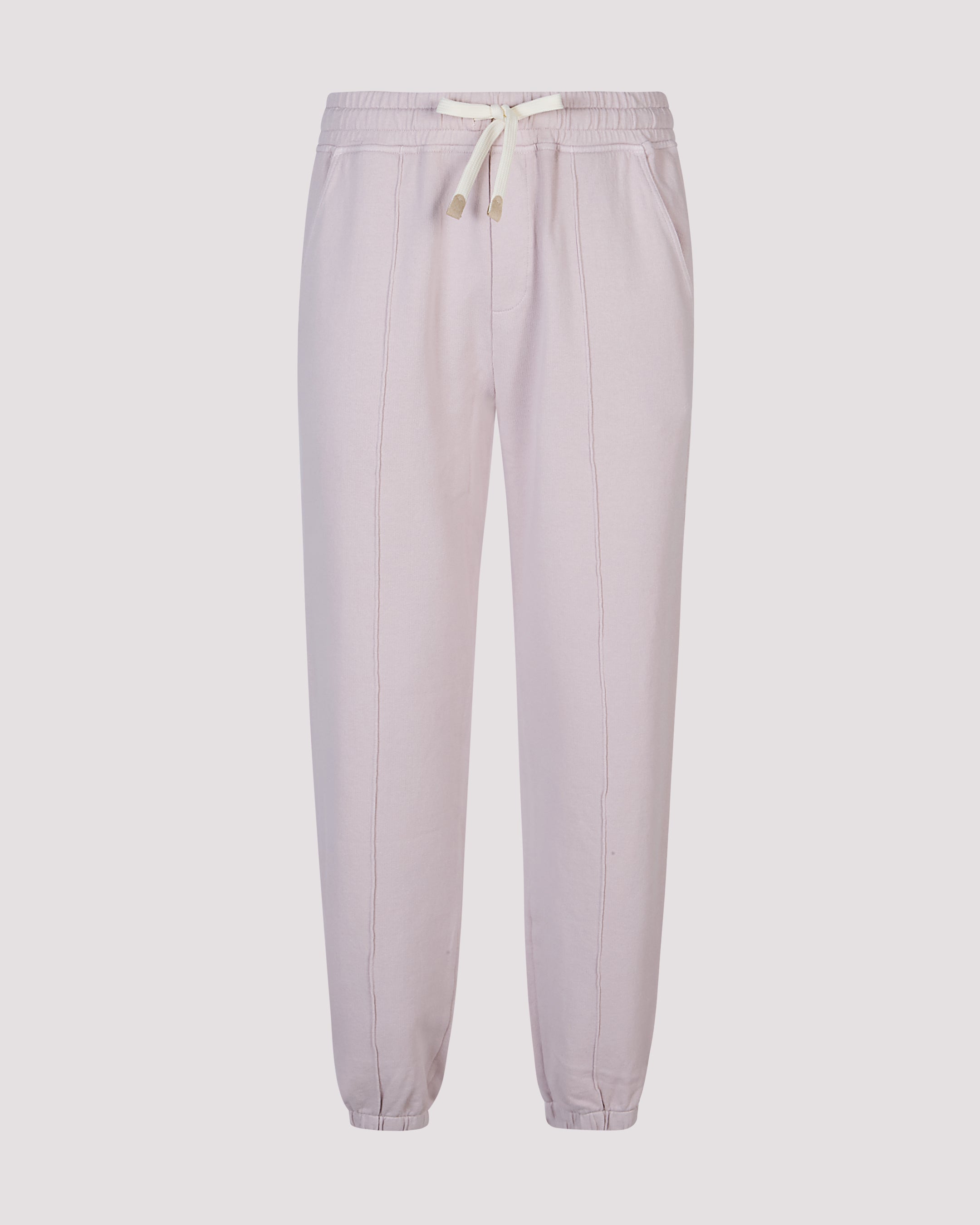 Men's Garment-Dyed Cotton Jersey Trousers with Pleats - 5