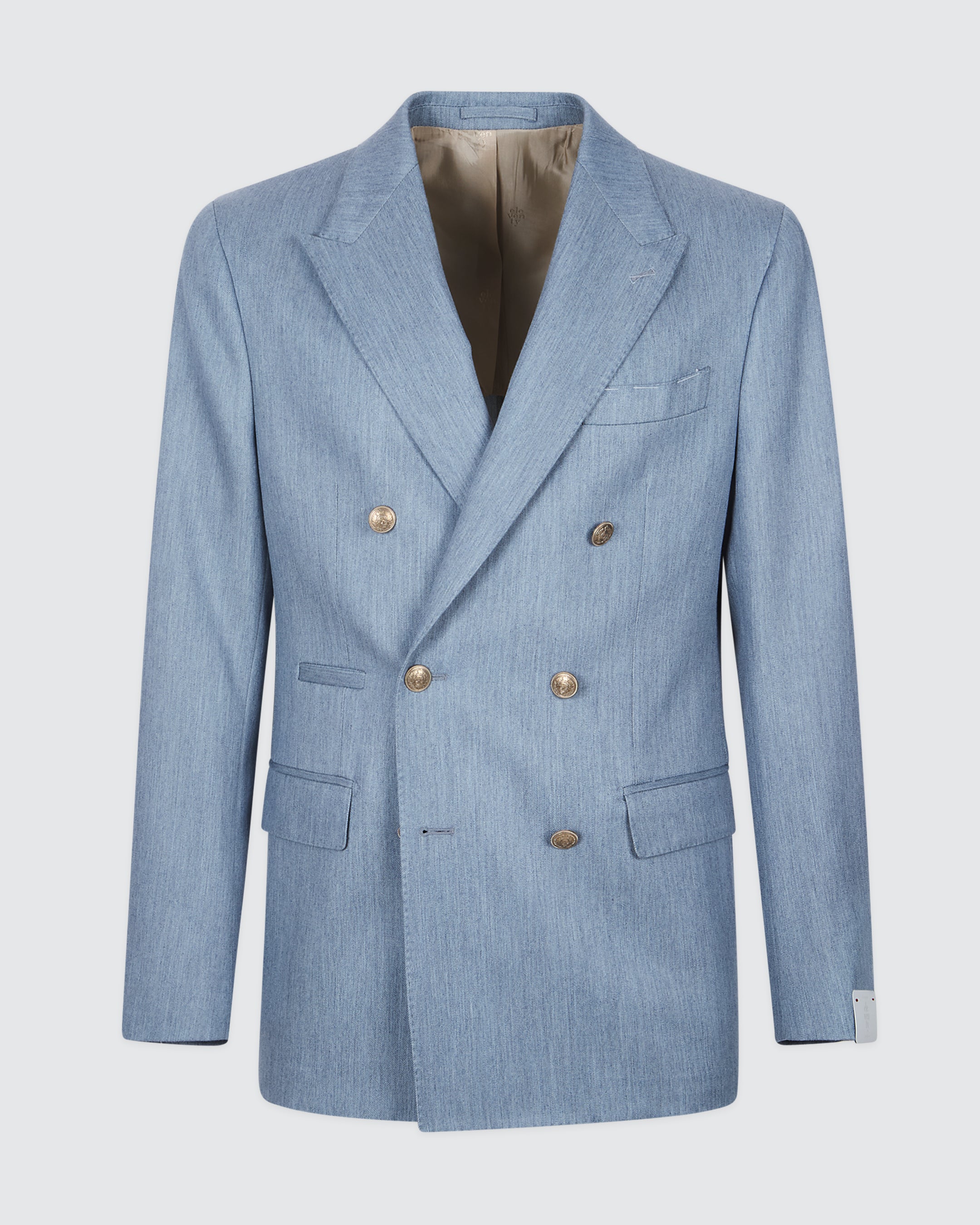 Men's Linen Bomber Jacket with Shirt Collar and Zip - 5
