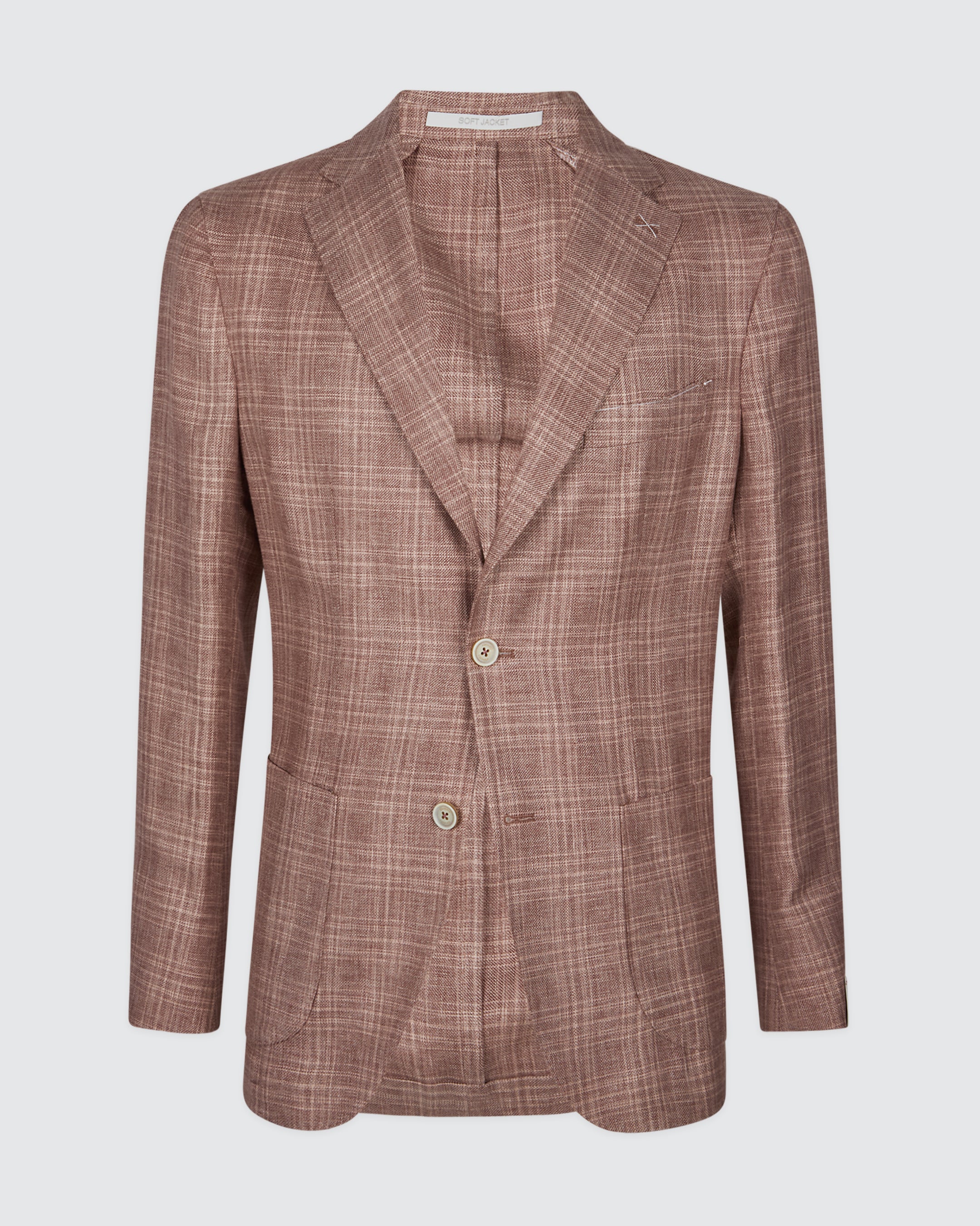 Single-Breasted Linen Cashmere Silk Jacket Slim Fit - 5